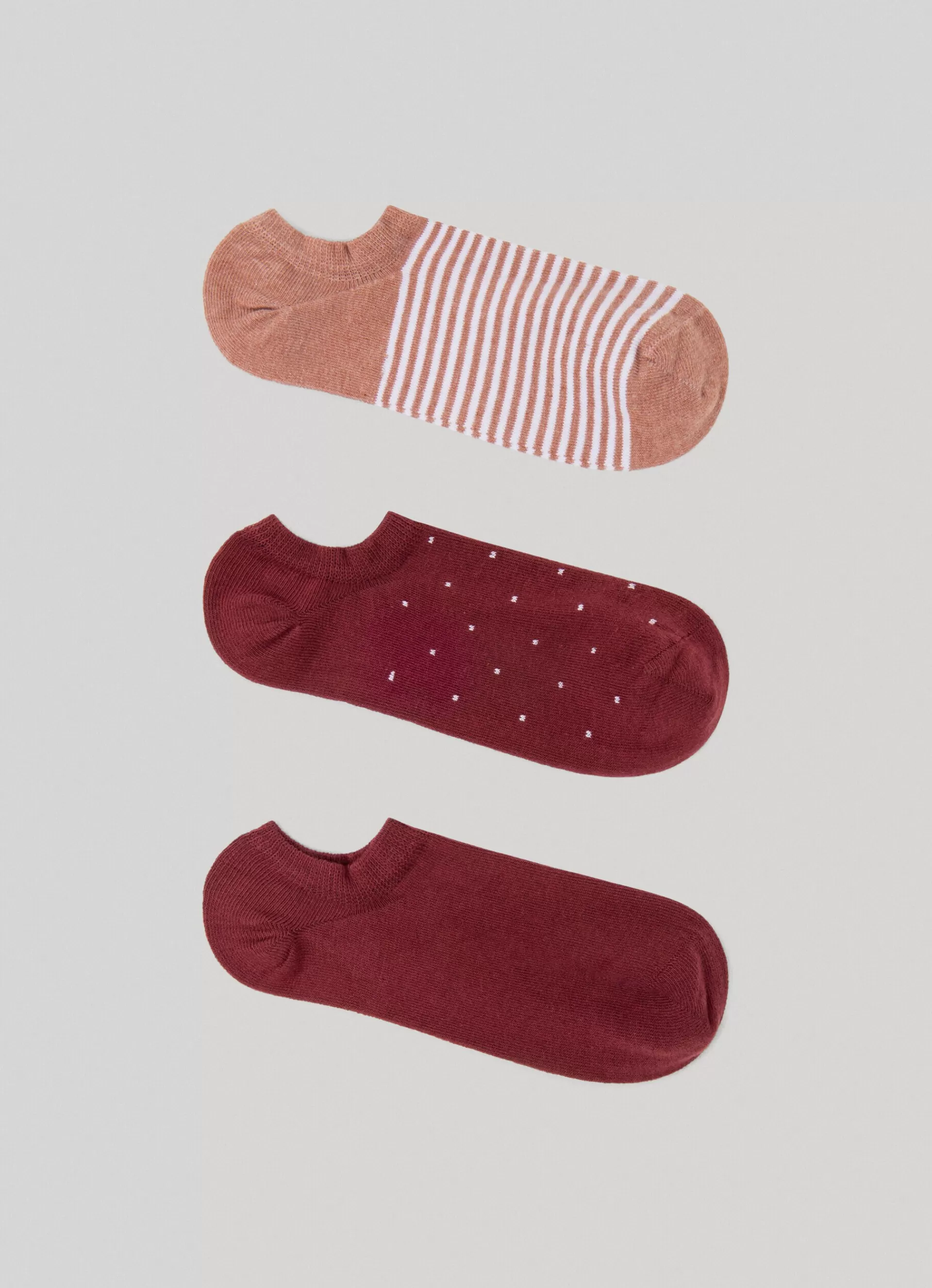 Underwear*Women Pepe Jeans 3-PACK MIXED ANKLE SOCKS Tobacco Brown- Not Available