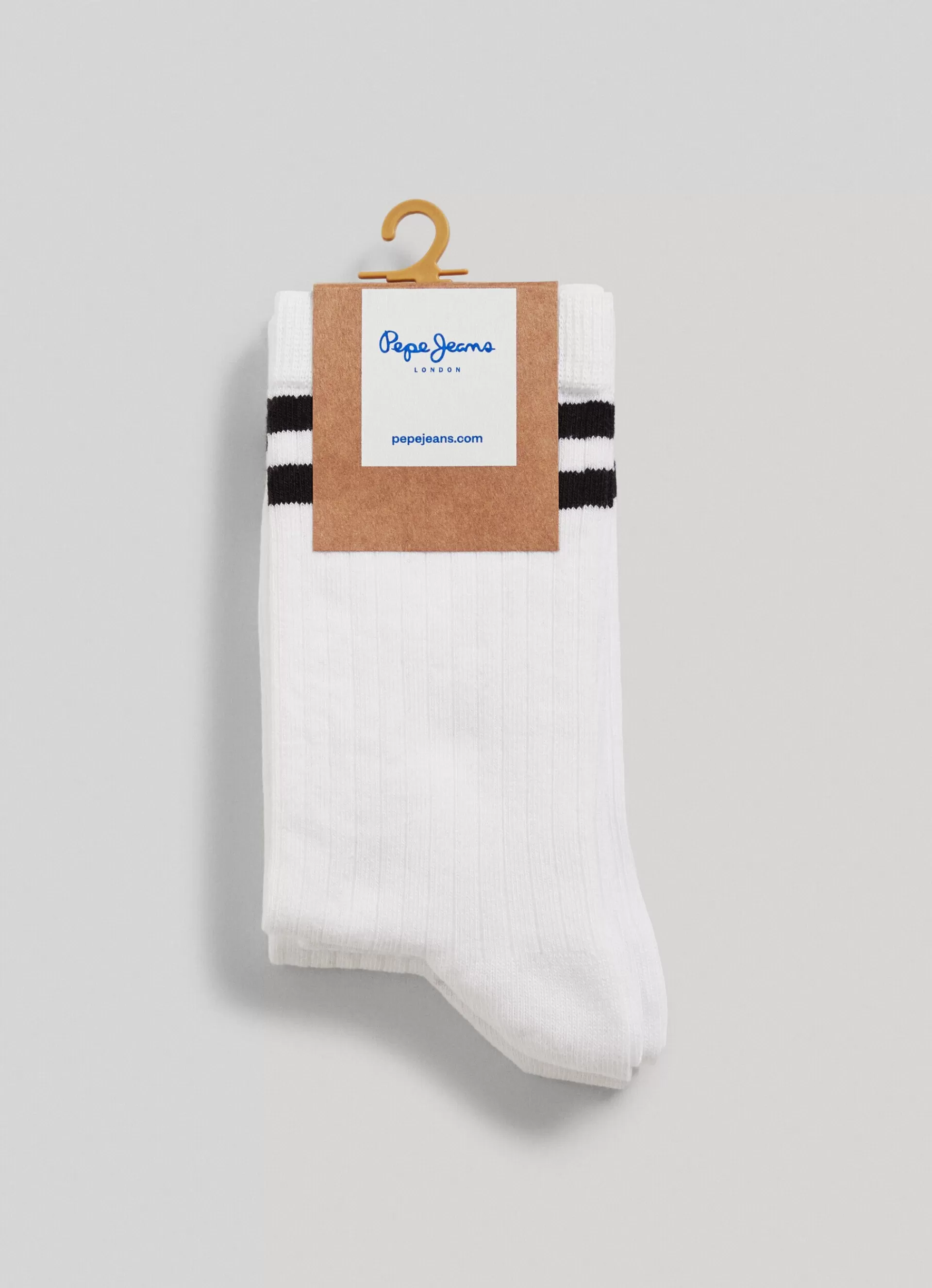 Underwear*Women Pepe Jeans 3-PACK RIBBED CREW SOCKS White