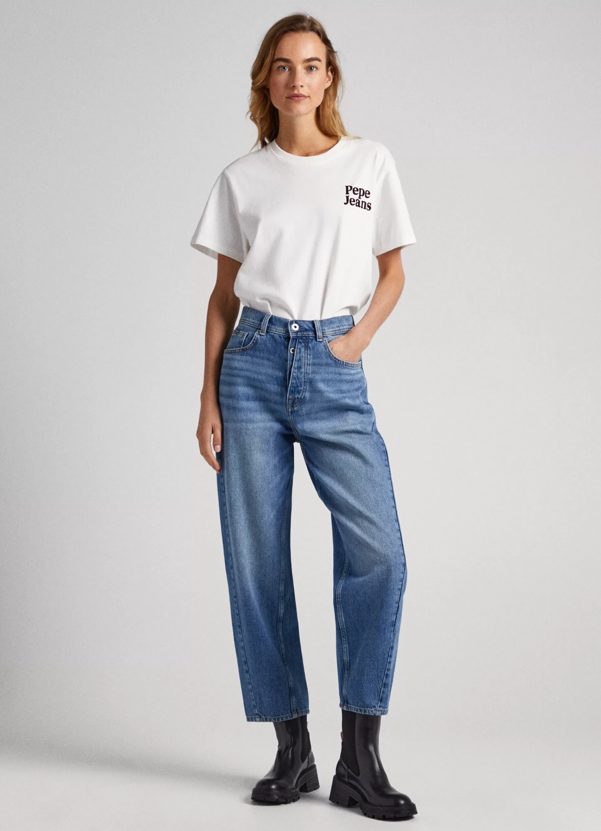 Trends | Jeans*Women Pepe Jeans ADDISON BALLOON FIT HIGH-RISE JEANS Denim