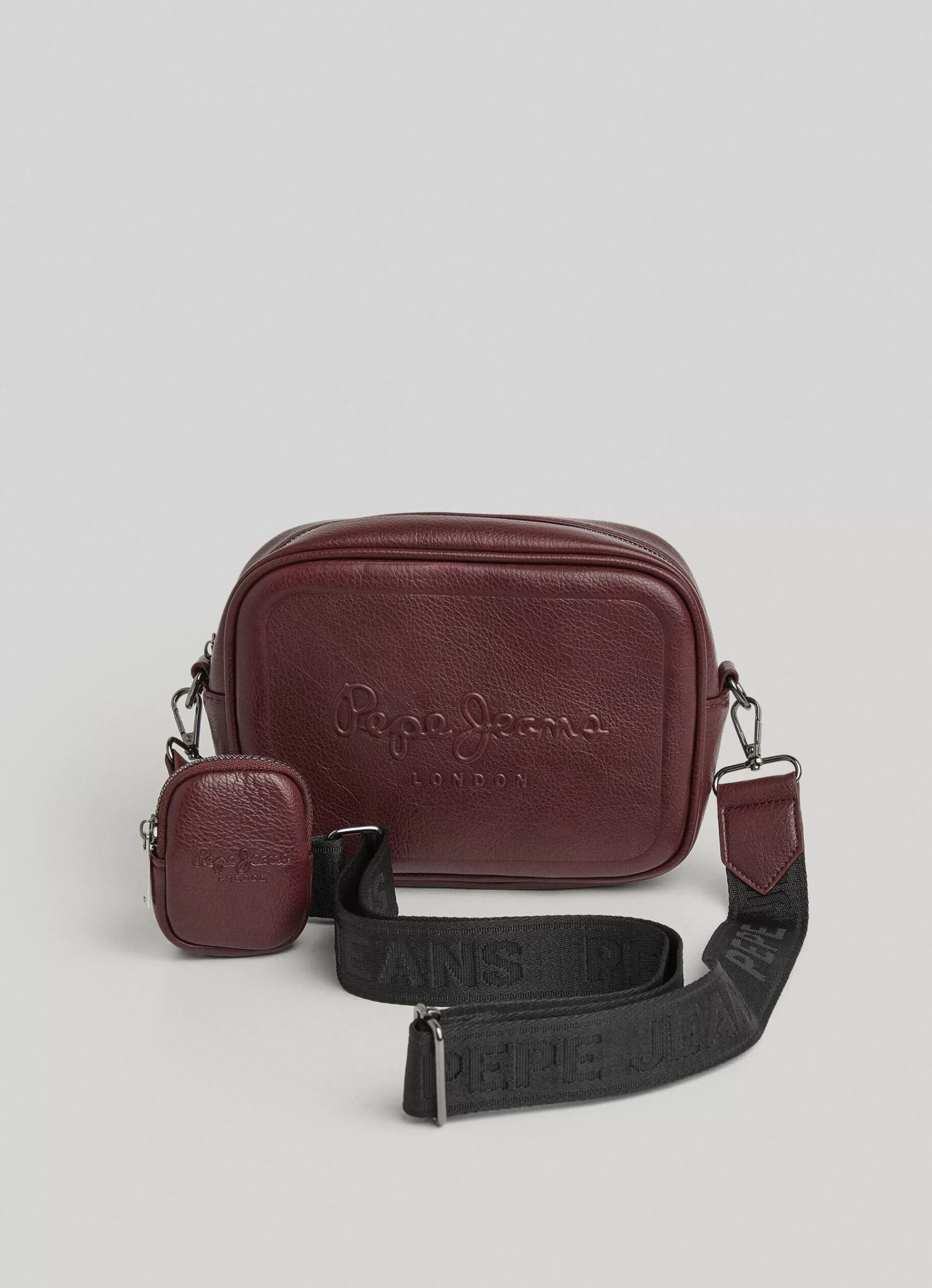 Bags & Backpacks*Women Pepe Jeans ADJUSTABLE HANDLE CAMERA BAG Burgundy Red