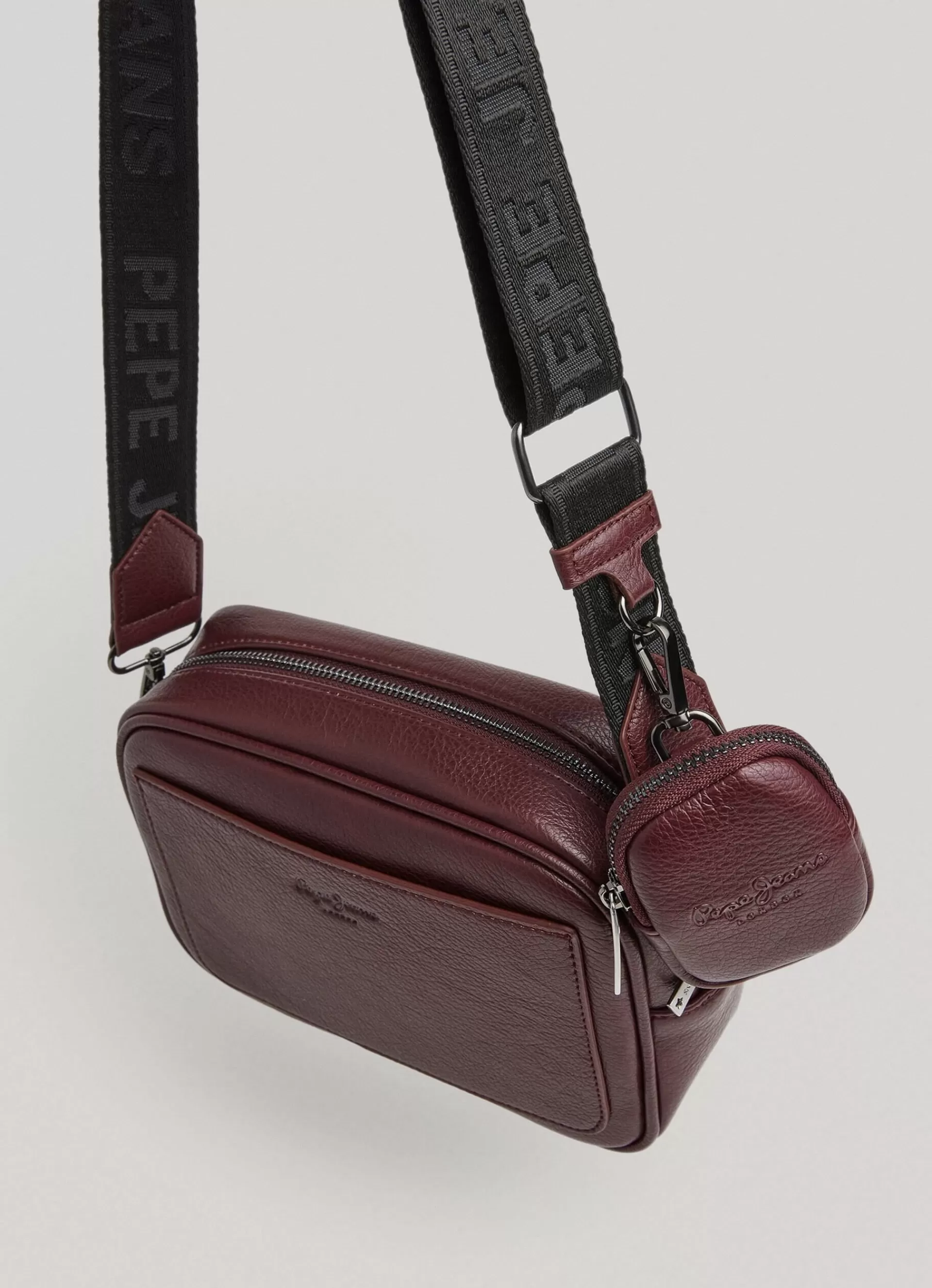 Bags & Backpacks*Women Pepe Jeans ADJUSTABLE HANDLE CAMERA BAG Burgundy Red