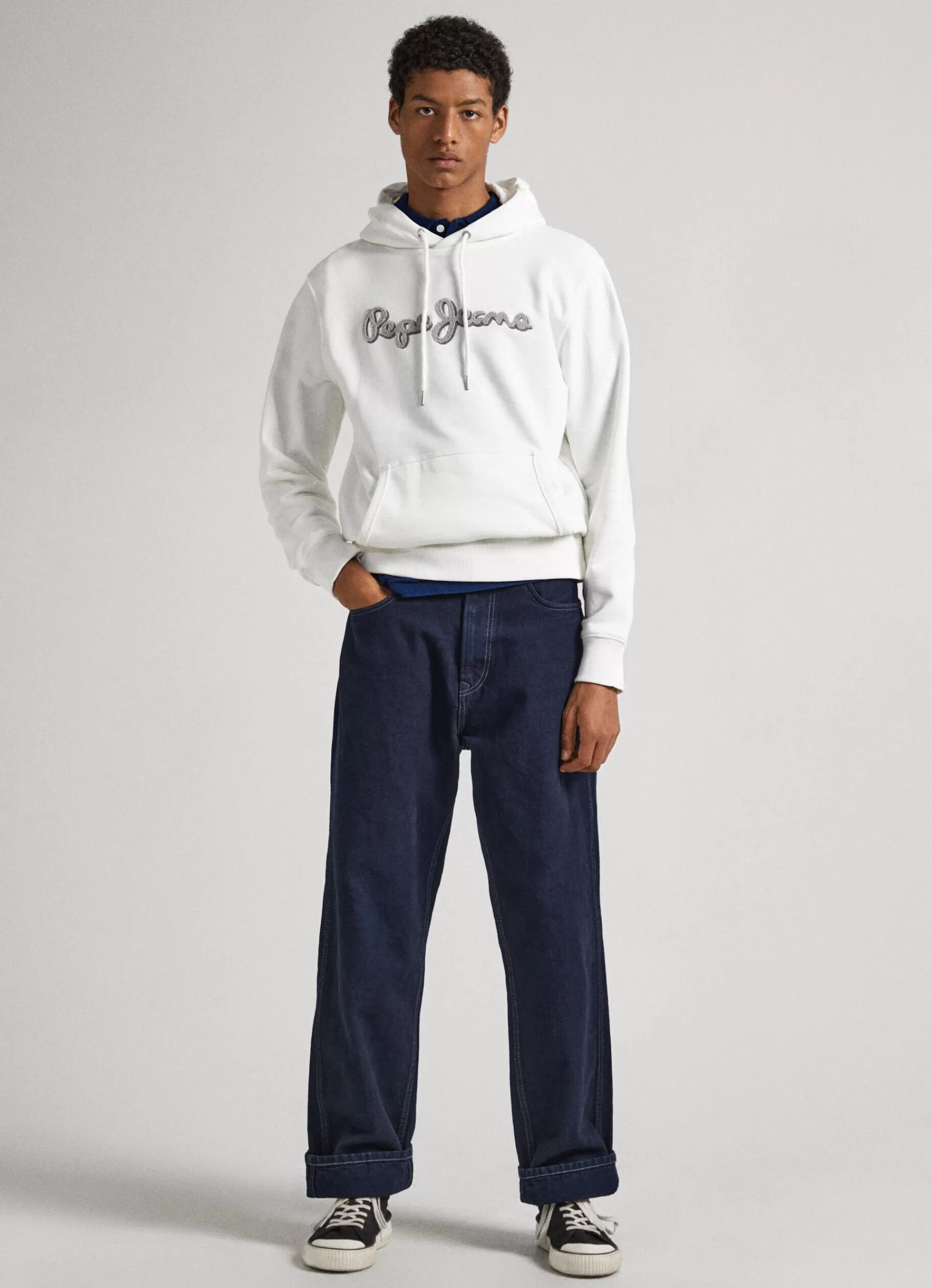 Sweatshirts & Hoodies*Men Pepe Jeans ADJUSTABLE HOODIE Off White