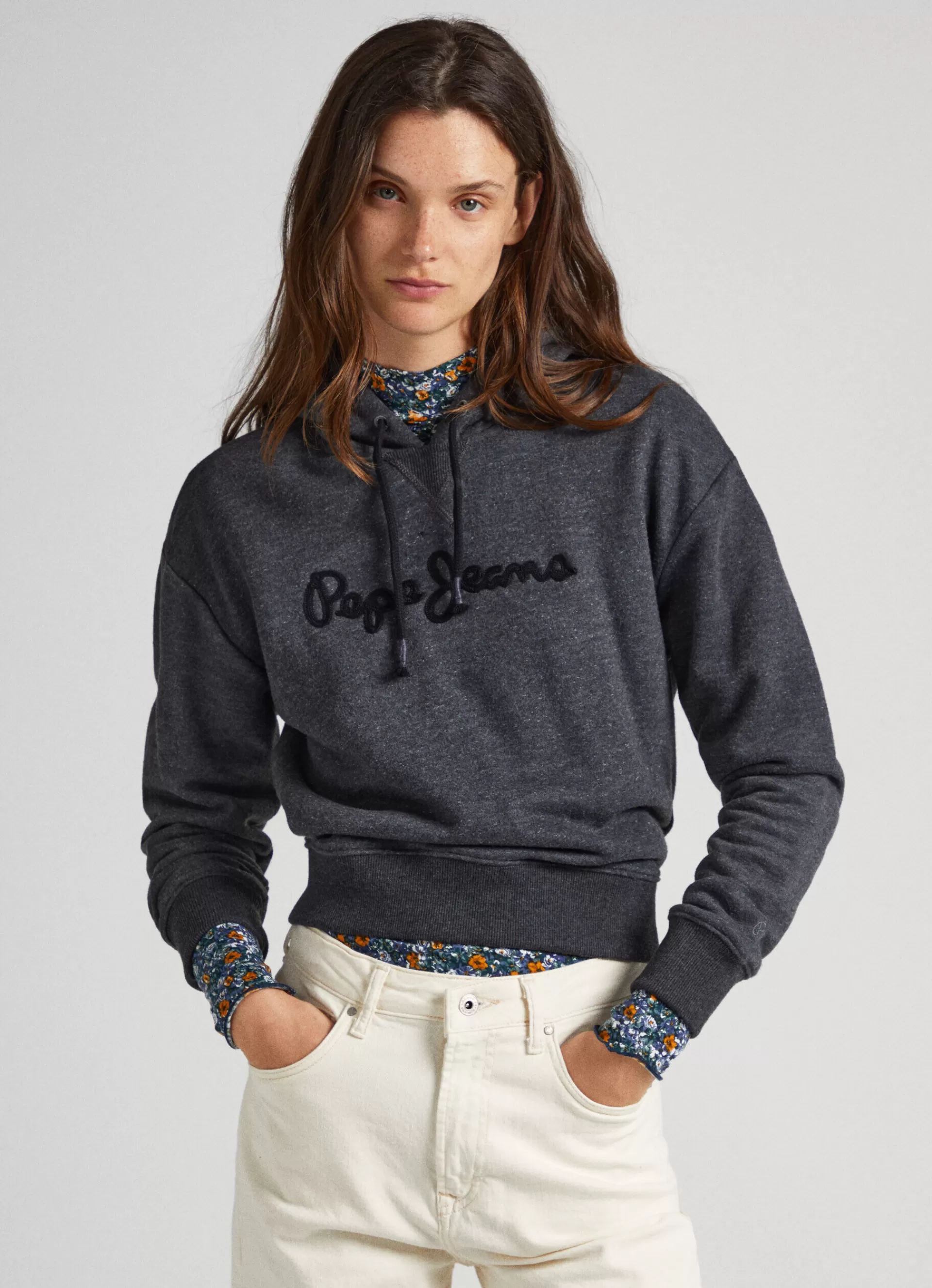 Sweatshirts & Hoodies*Women Pepe Jeans ADJUSTABLE HOODIE Black