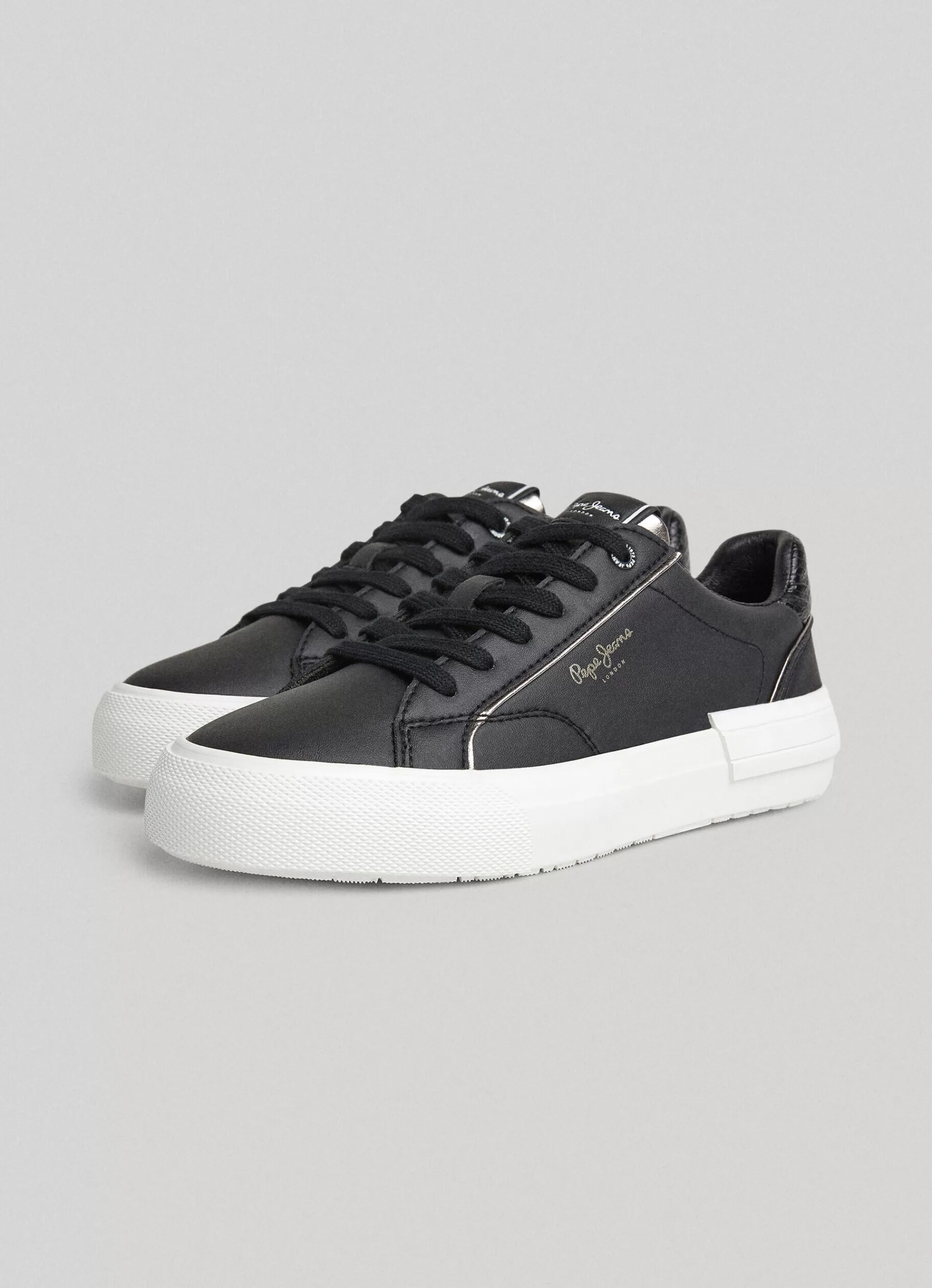 Sneakers*Women Pepe Jeans ALLEN LOW BASIC TRAINERS Black