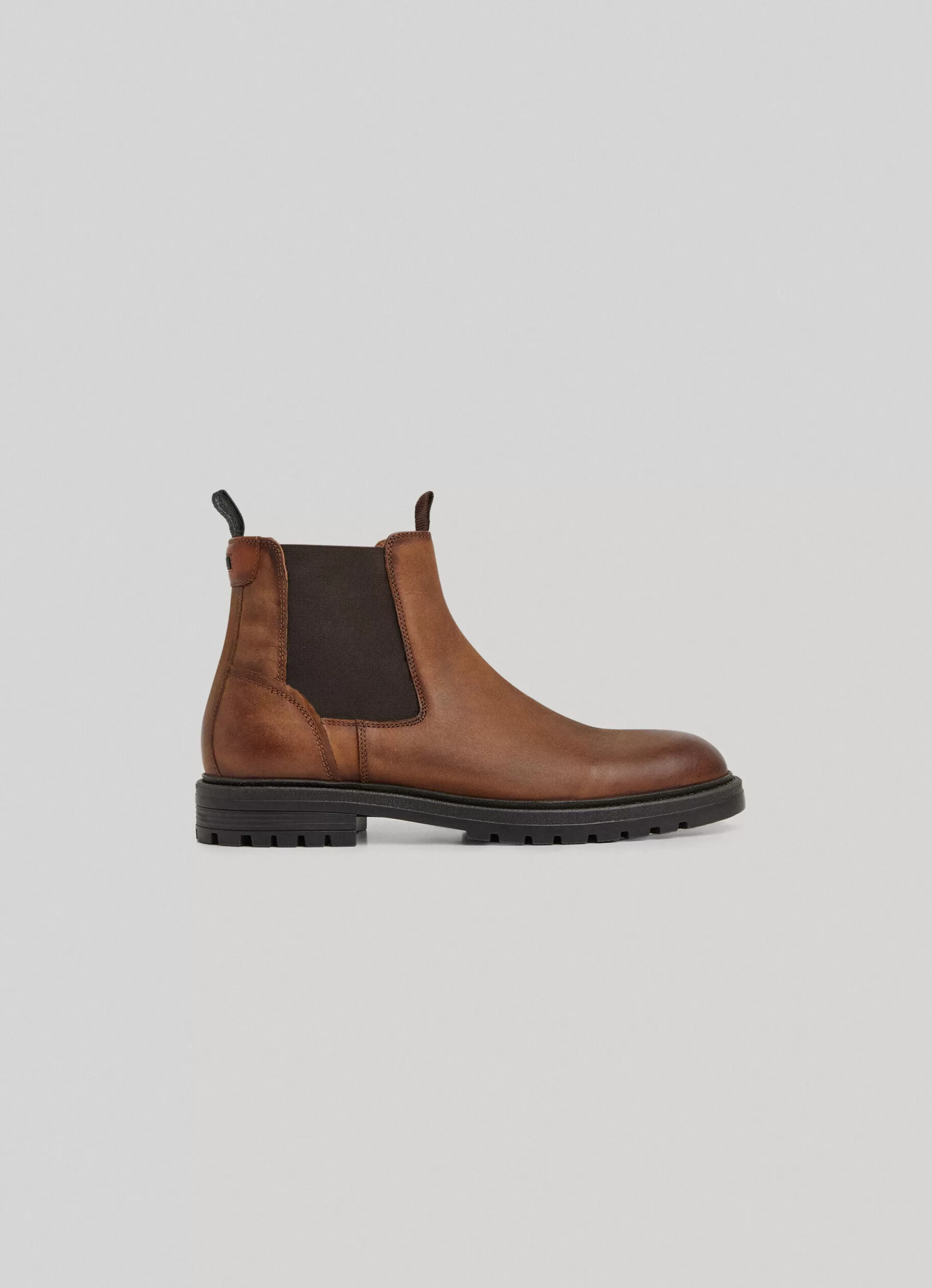 Boots and Shoes*Men Pepe Jeans ANKLE BOOTS WITH ELASTICS Cognac Brown