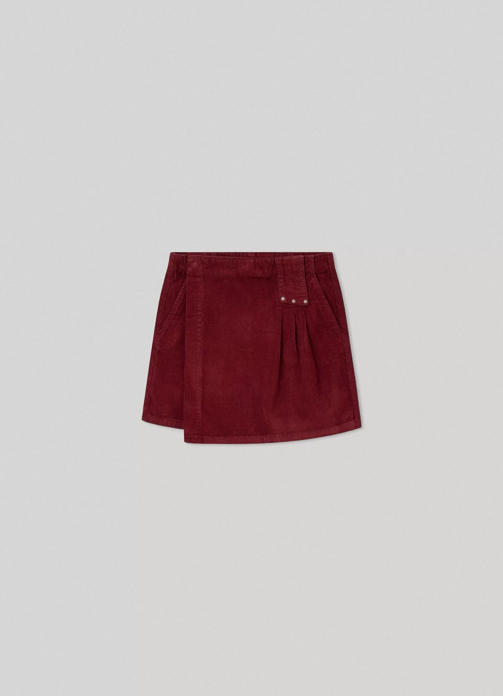 Dresses & Jumpsuits*KIDS Pepe Jeans ASYMMETRICAL CORDUROY SKIRT Burgundy Red