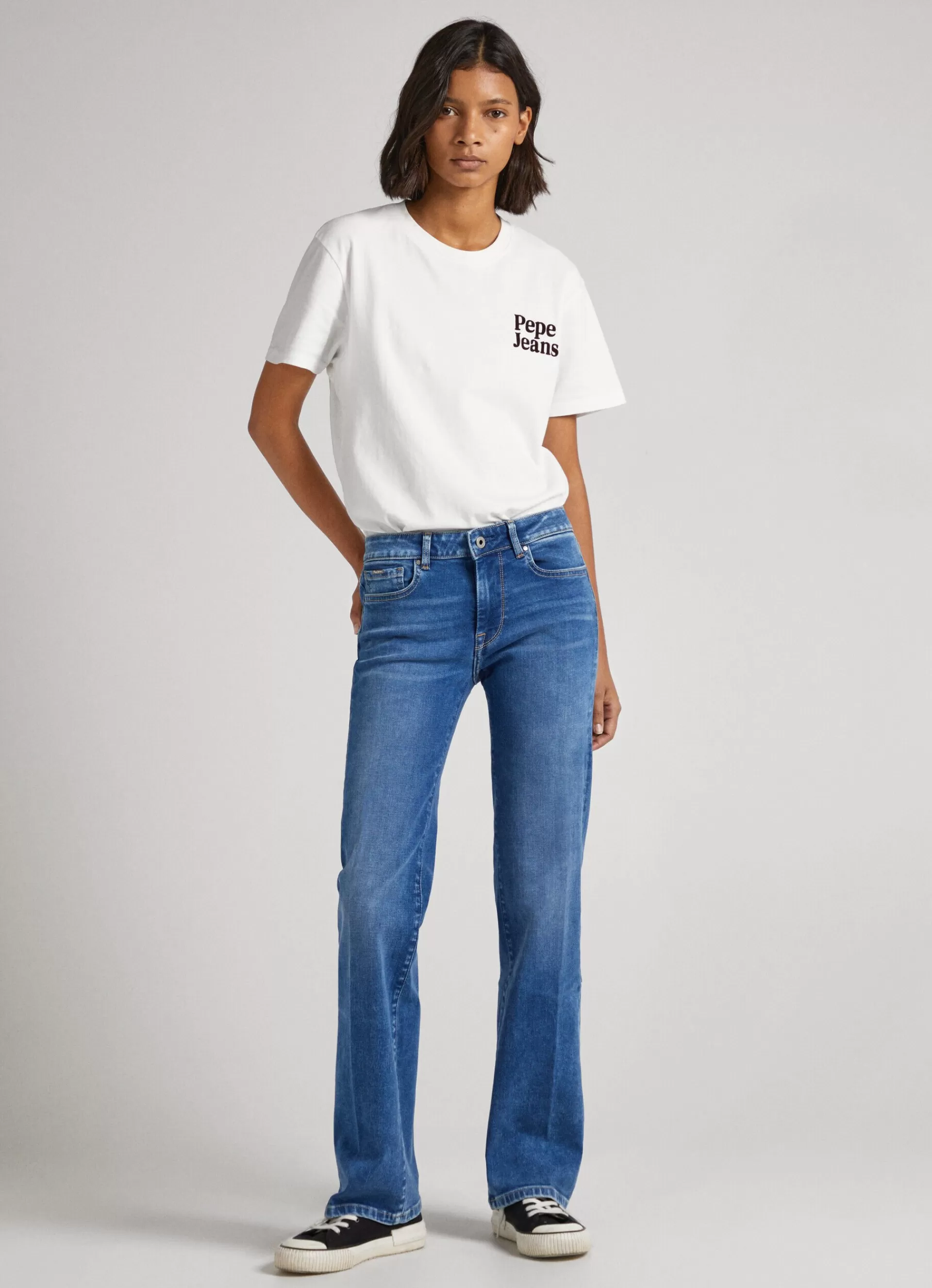 Flare & Bootcut | Jeans*Women Pepe Jeans AUBREY SLIM FIT MID-RISE JEANS Denim