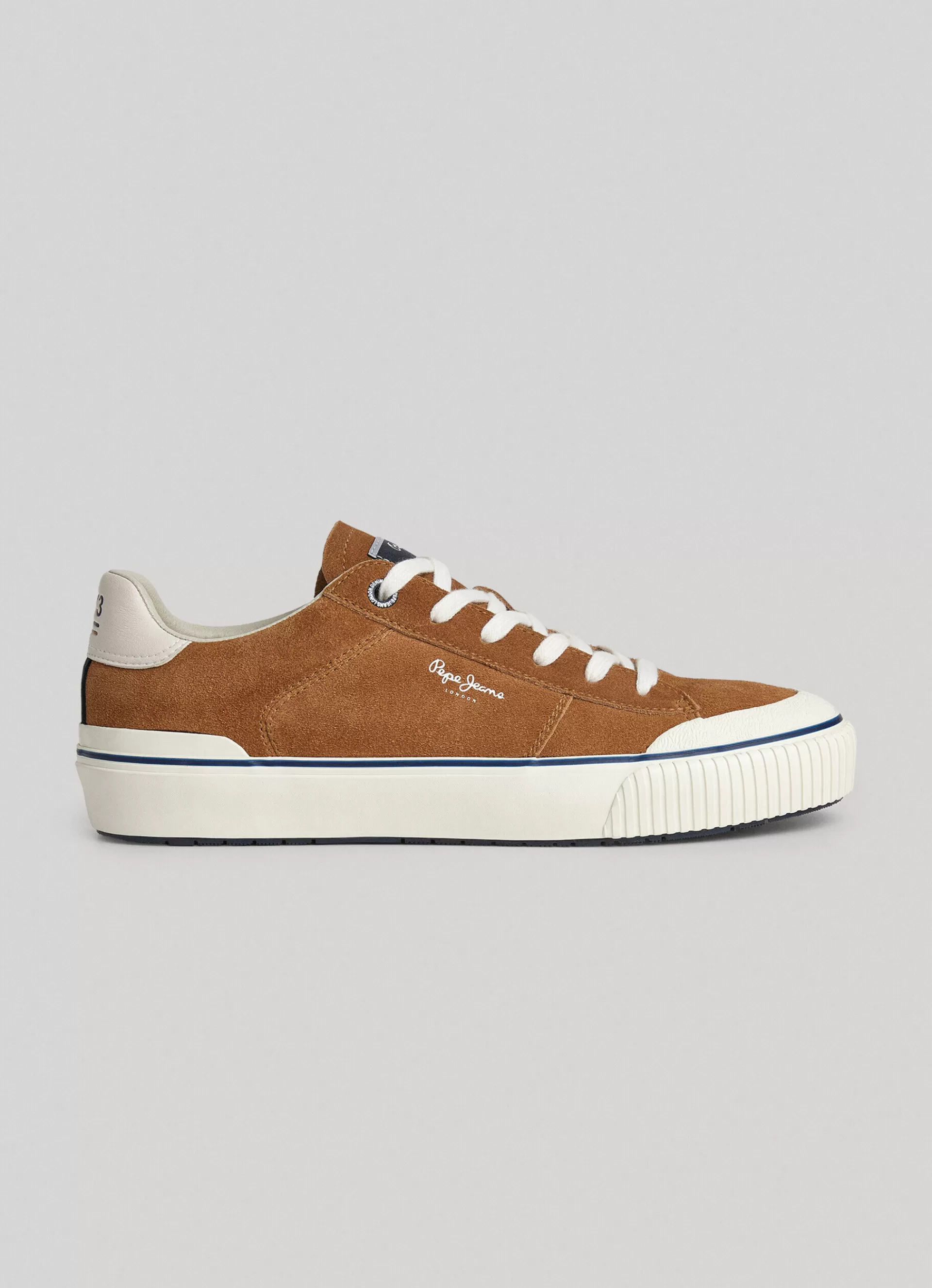 Sneakers*Men Pepe Jeans BEN OVERDRIVE SUEDE TRAINERS Cognac Brown