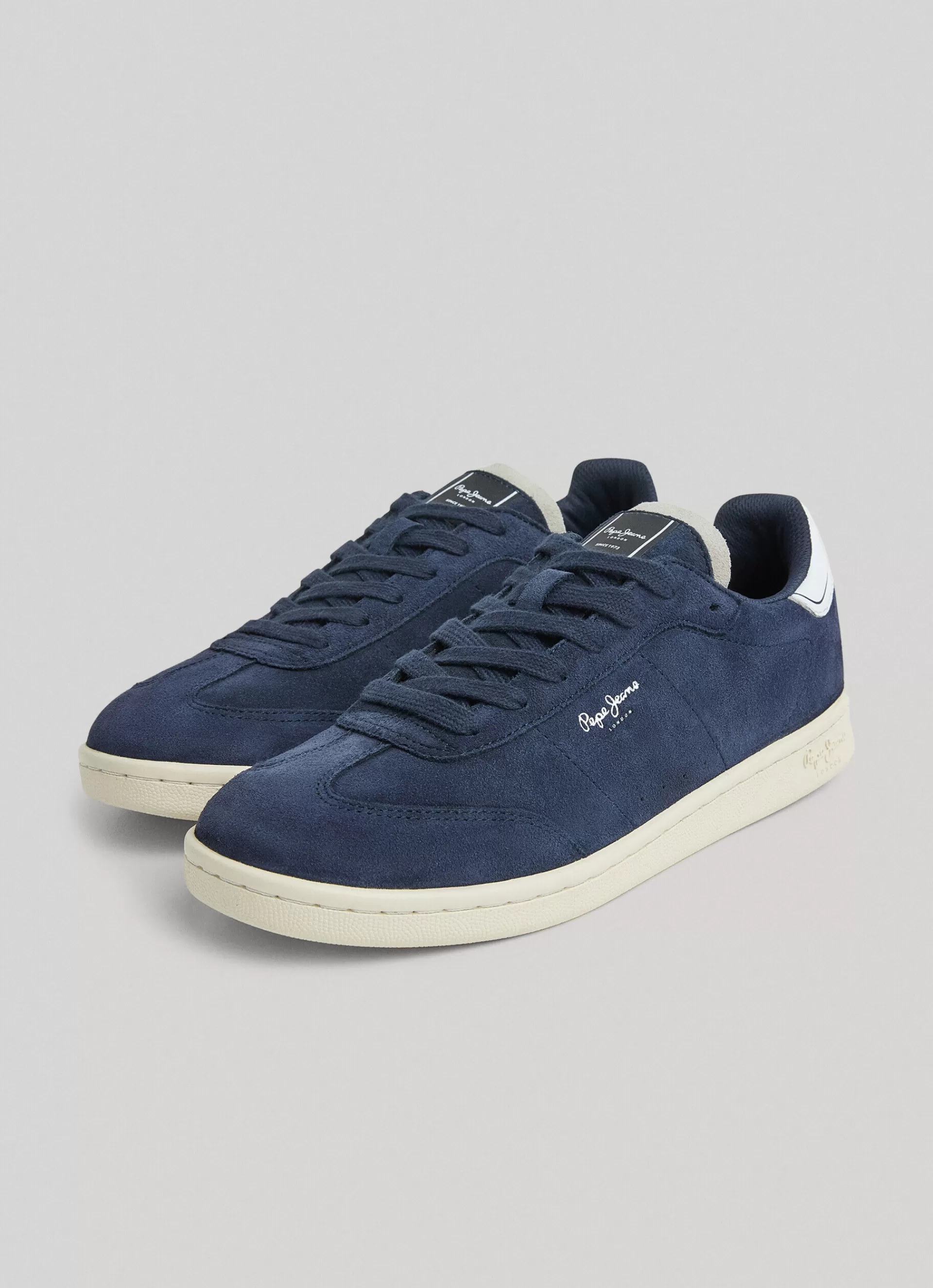 Sneakers*Men Pepe Jeans BEVIS PLAYER SUEDE TRAINERS Navy