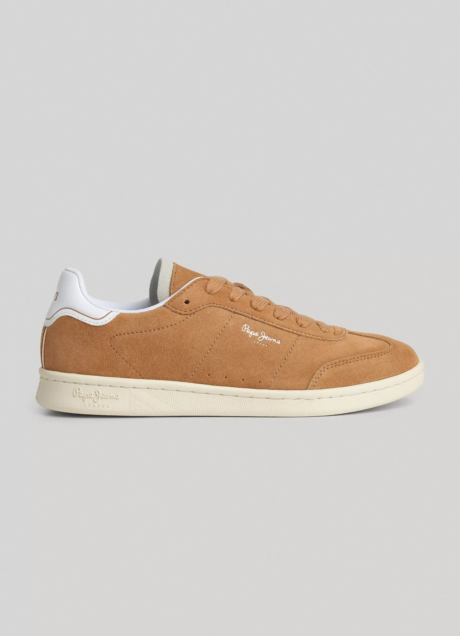 Sneakers*Men Pepe Jeans BEVIS PLAYER SUEDE TRAINERS Tobacco Brown