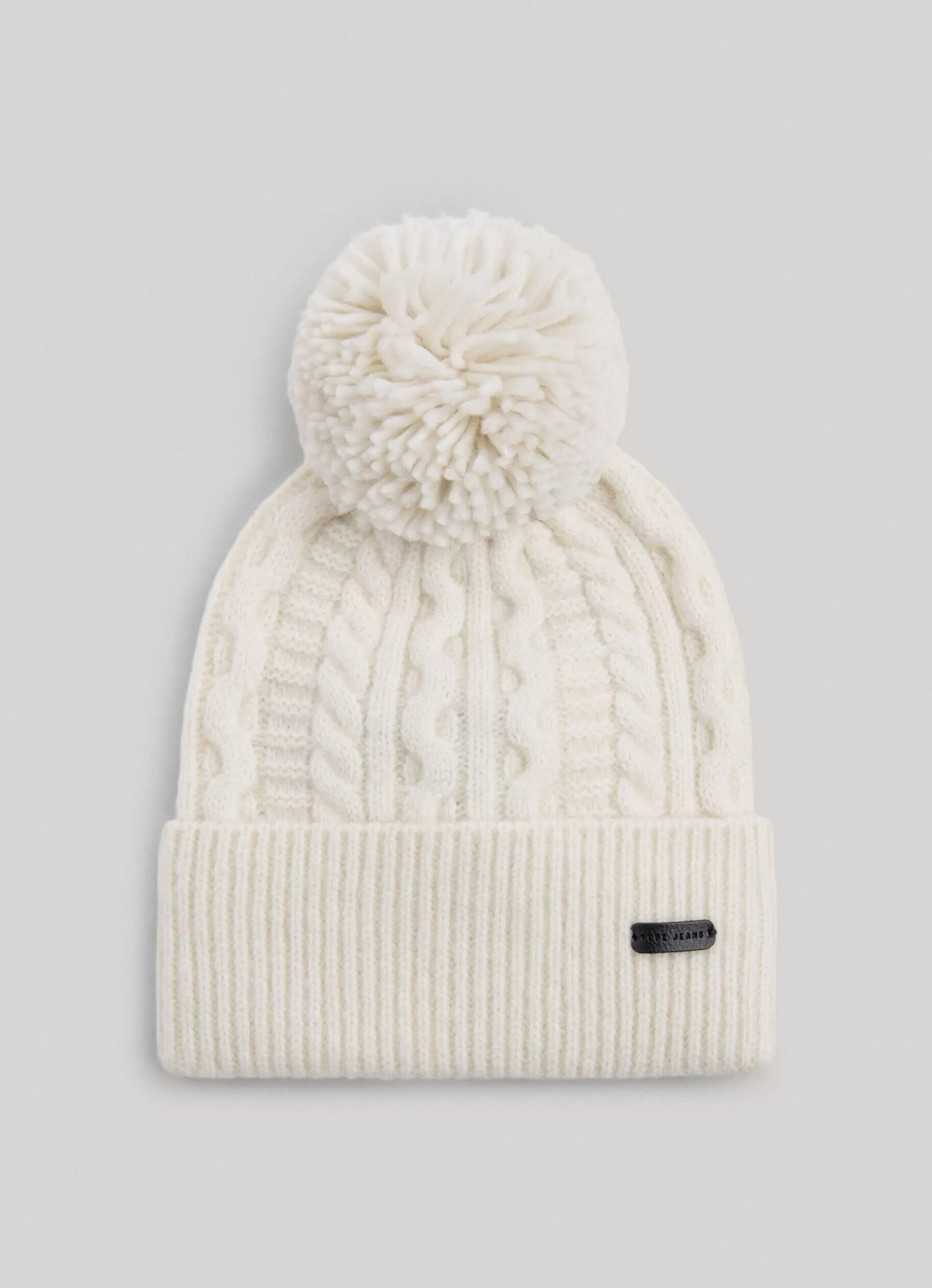 Hats & Caps*Women | Men Pepe Jeans BRAIDED CABLE KNIT BEANIE Mousse White