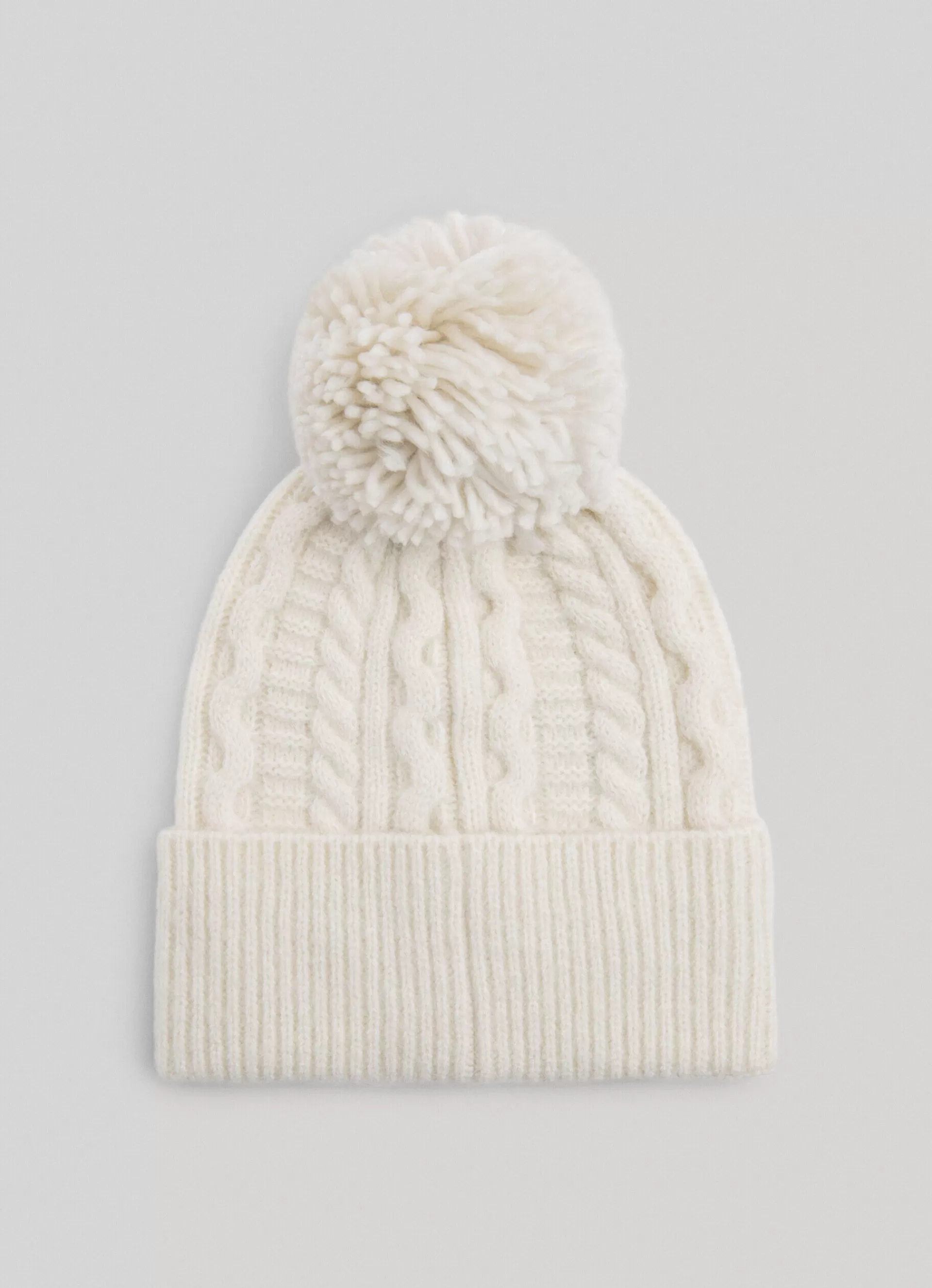 Hats & Caps*Women | Men Pepe Jeans BRAIDED CABLE KNIT BEANIE Mousse White