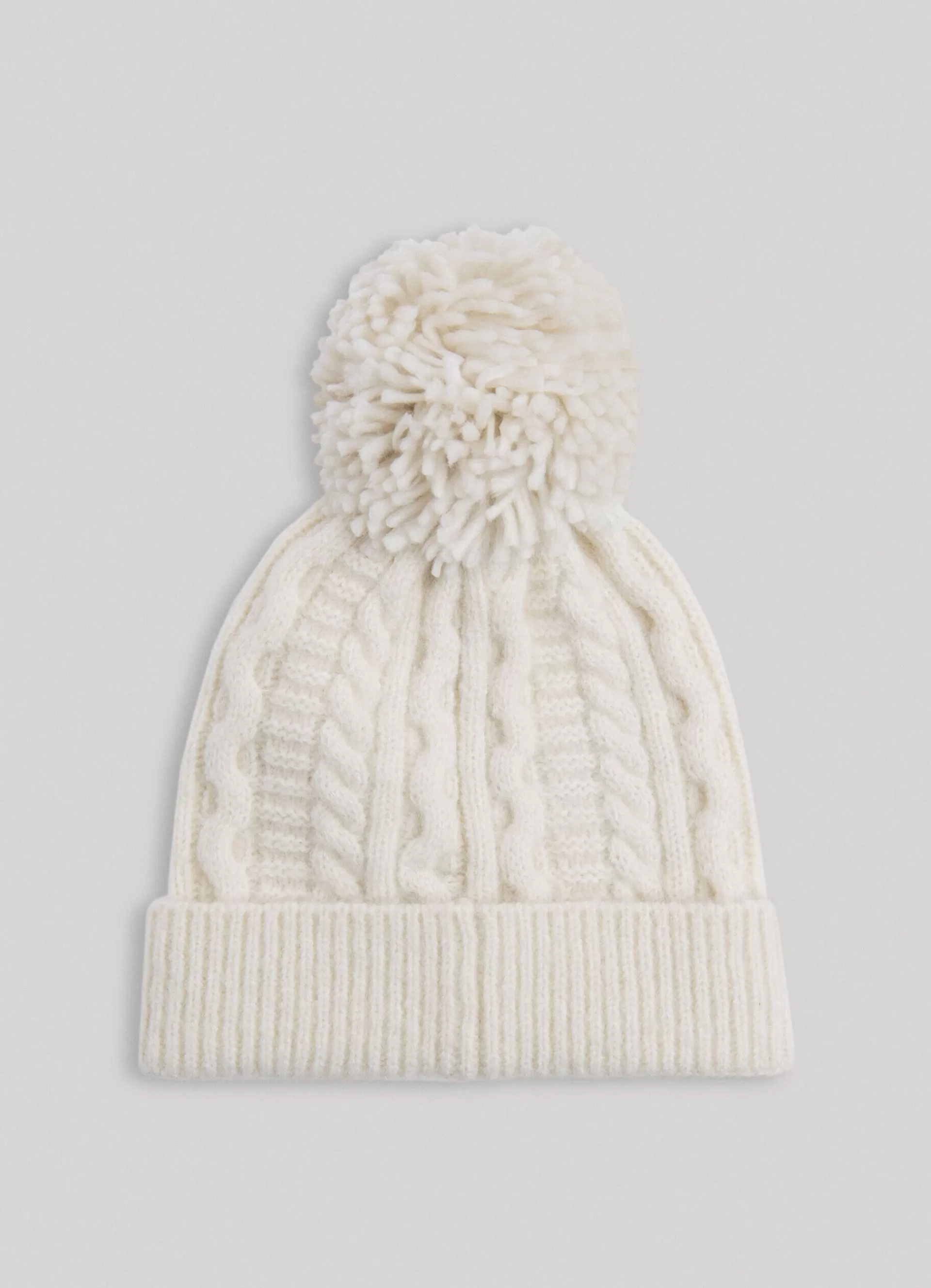 Accessories*KIDS Pepe Jeans BRAIDED CABLE KNIT HAT Mousse White