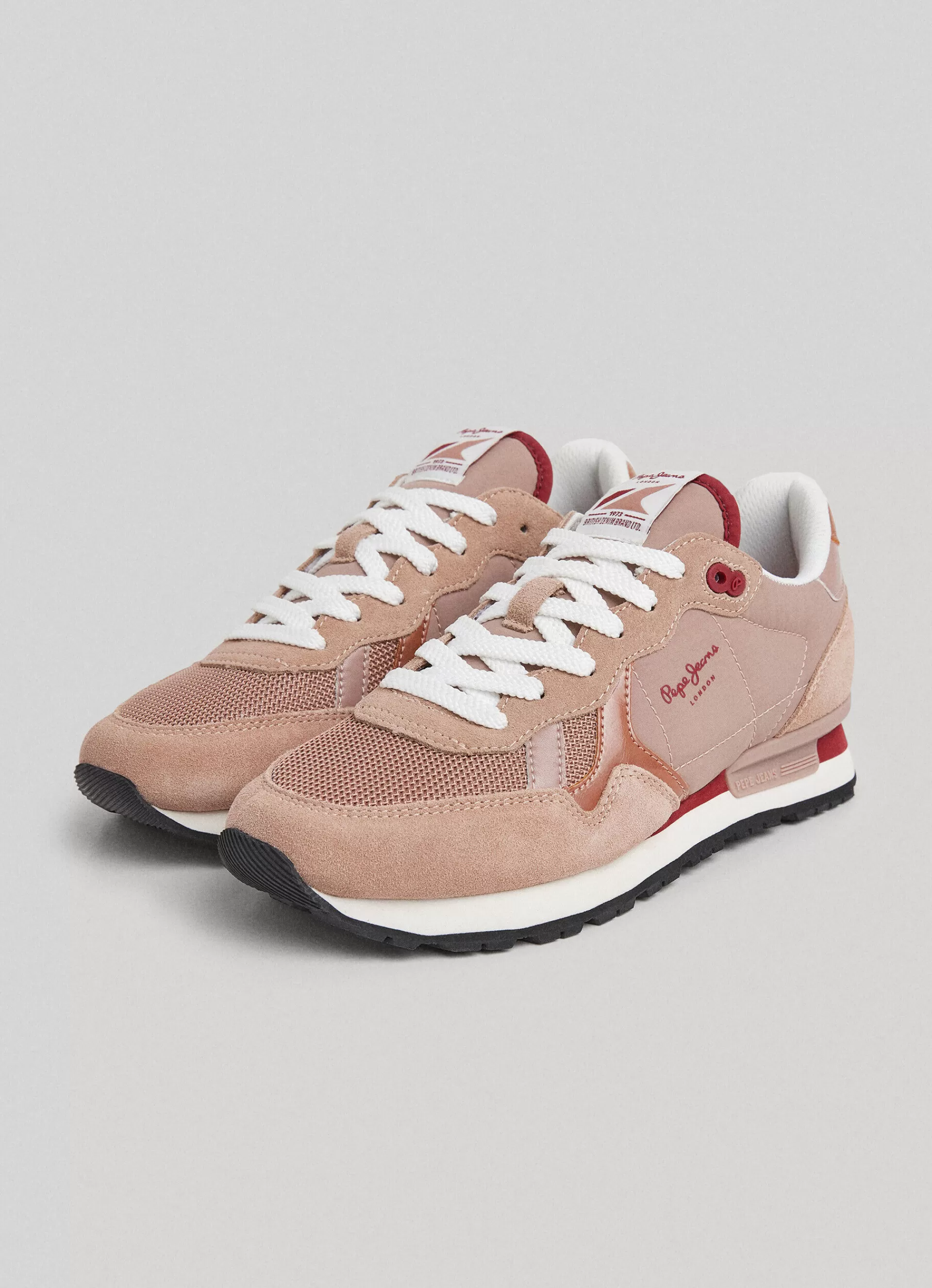 Sneakers*Women Pepe Jeans BRIT JUMP RUNNING SHOES Marble Pink