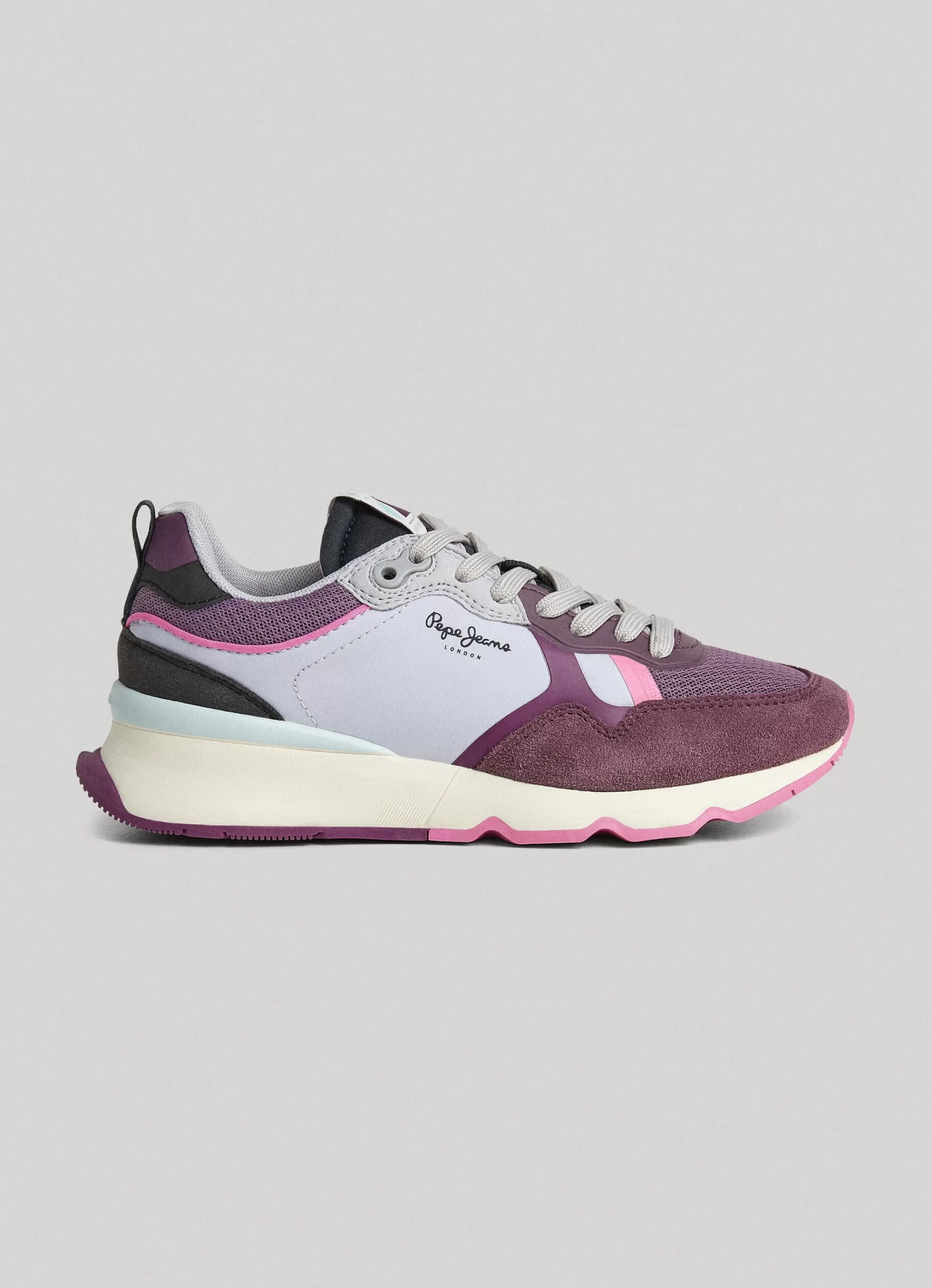 Sneakers*Women Pepe Jeans BRIT PRO YOUNG RUNNING SHOES Sloe Purple