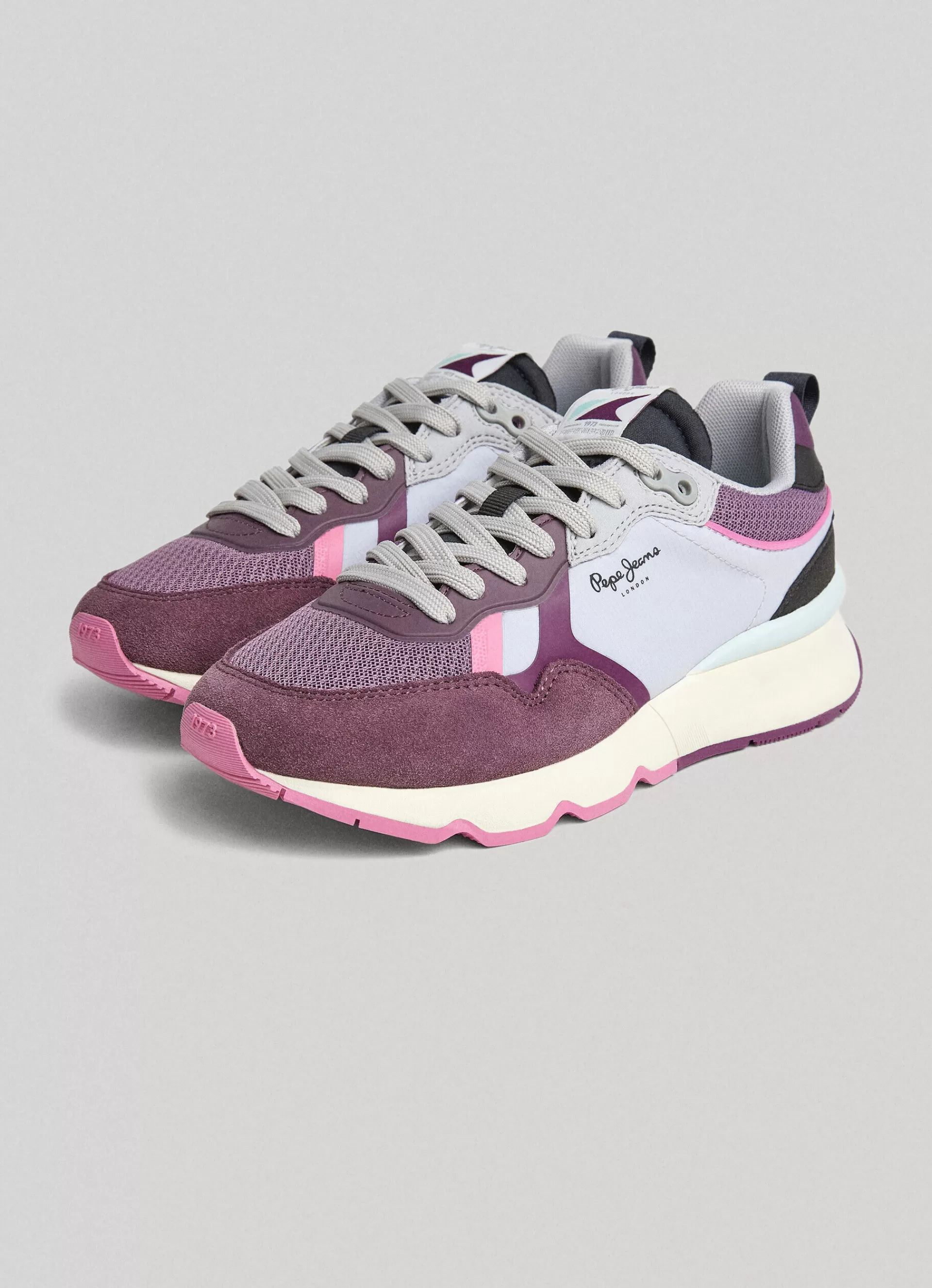 Sneakers*Women Pepe Jeans BRIT PRO YOUNG RUNNING SHOES Sloe Purple