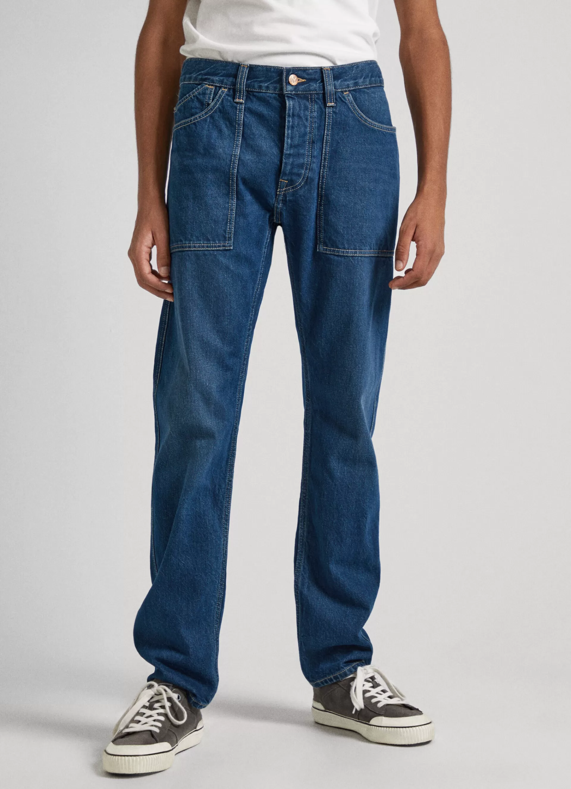 Jeans*Men Pepe Jeans BYRON RELAXED FIT MID-RISE JEANS Denim