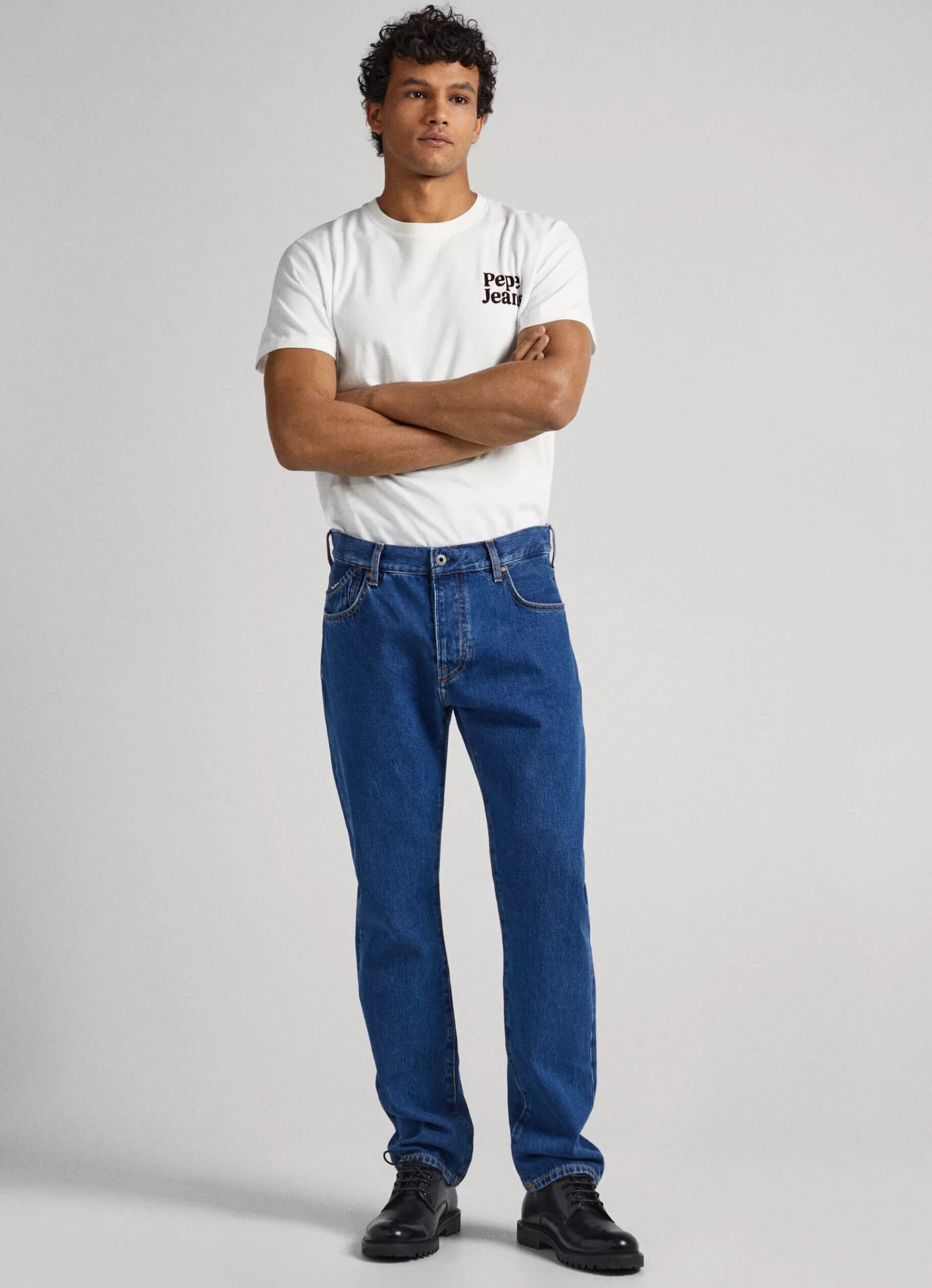 Jeans*Men Pepe Jeans BYRON RELAXED FIT MID-RISE JEANS Denim