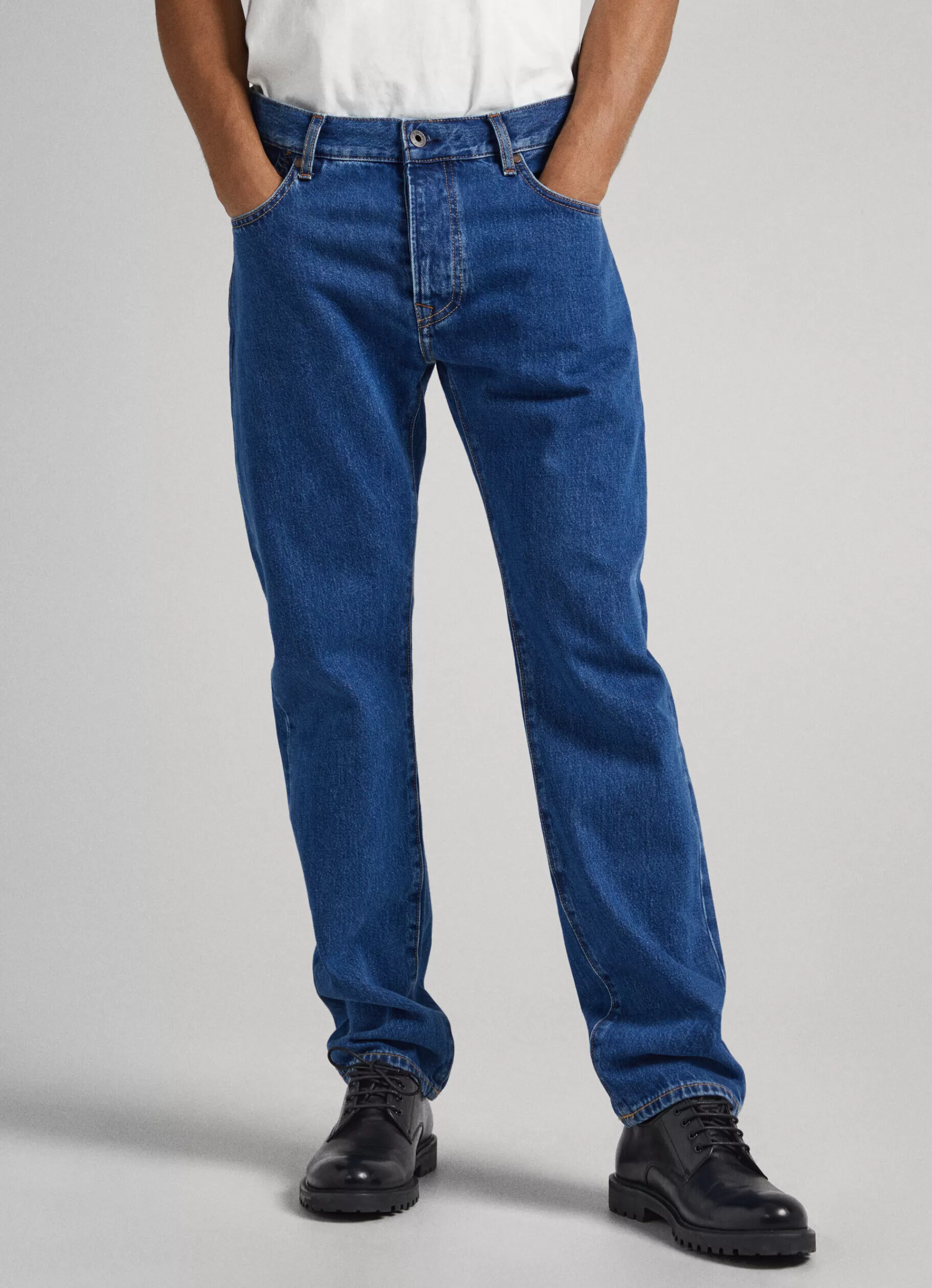 Jeans*Men Pepe Jeans BYRON RELAXED FIT MID-RISE JEANS Denim