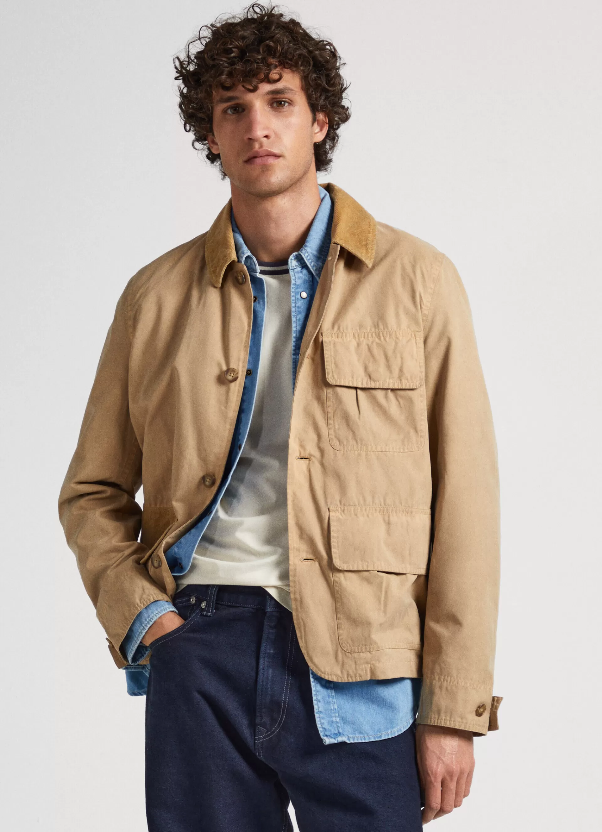 Coats & Jackets*Men Pepe Jeans CARPENTER JACKET Camel Beige