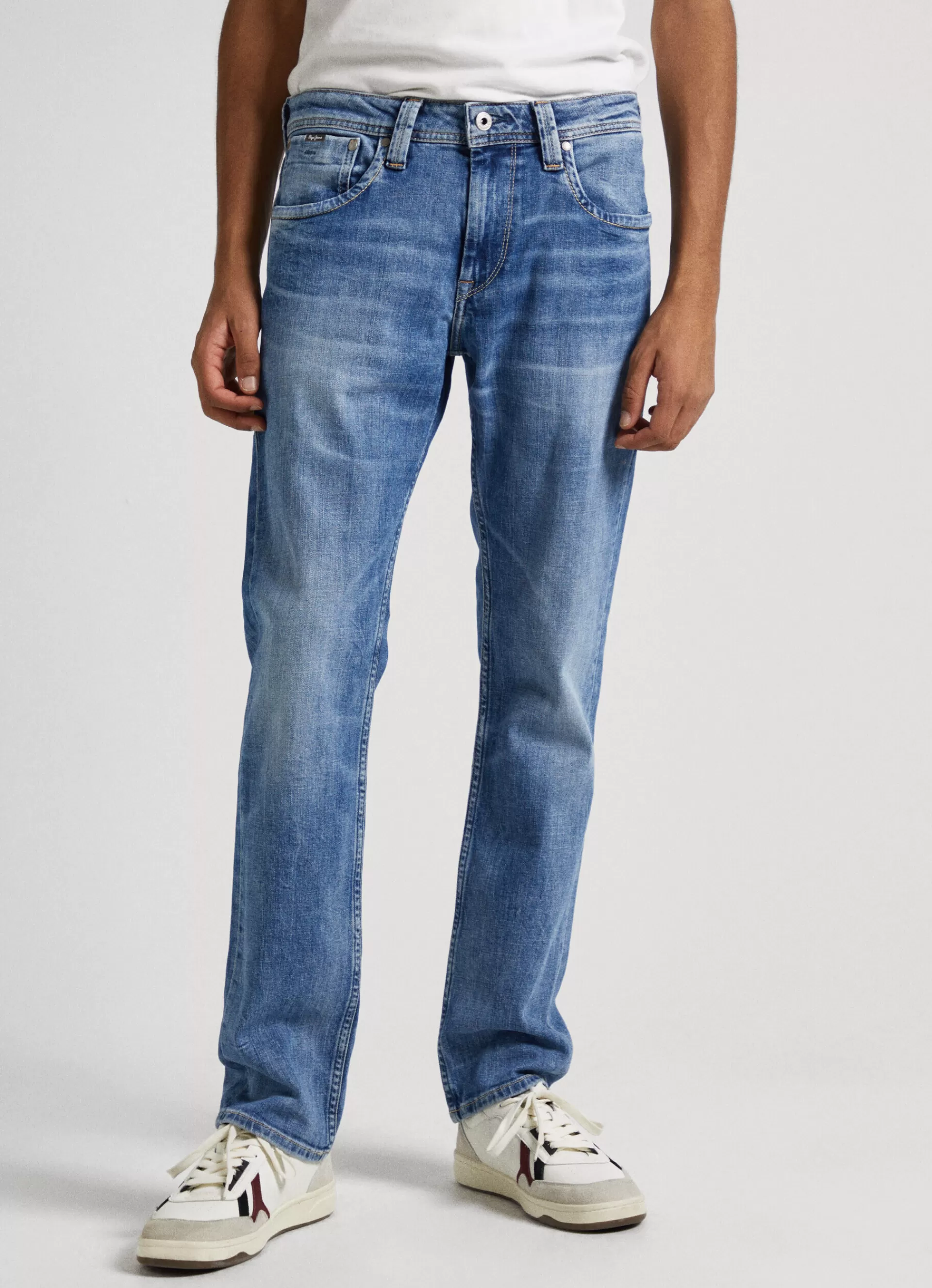 Straight*Men Pepe Jeans CASH REGULAR FIT MID-RISE JEANS Denim