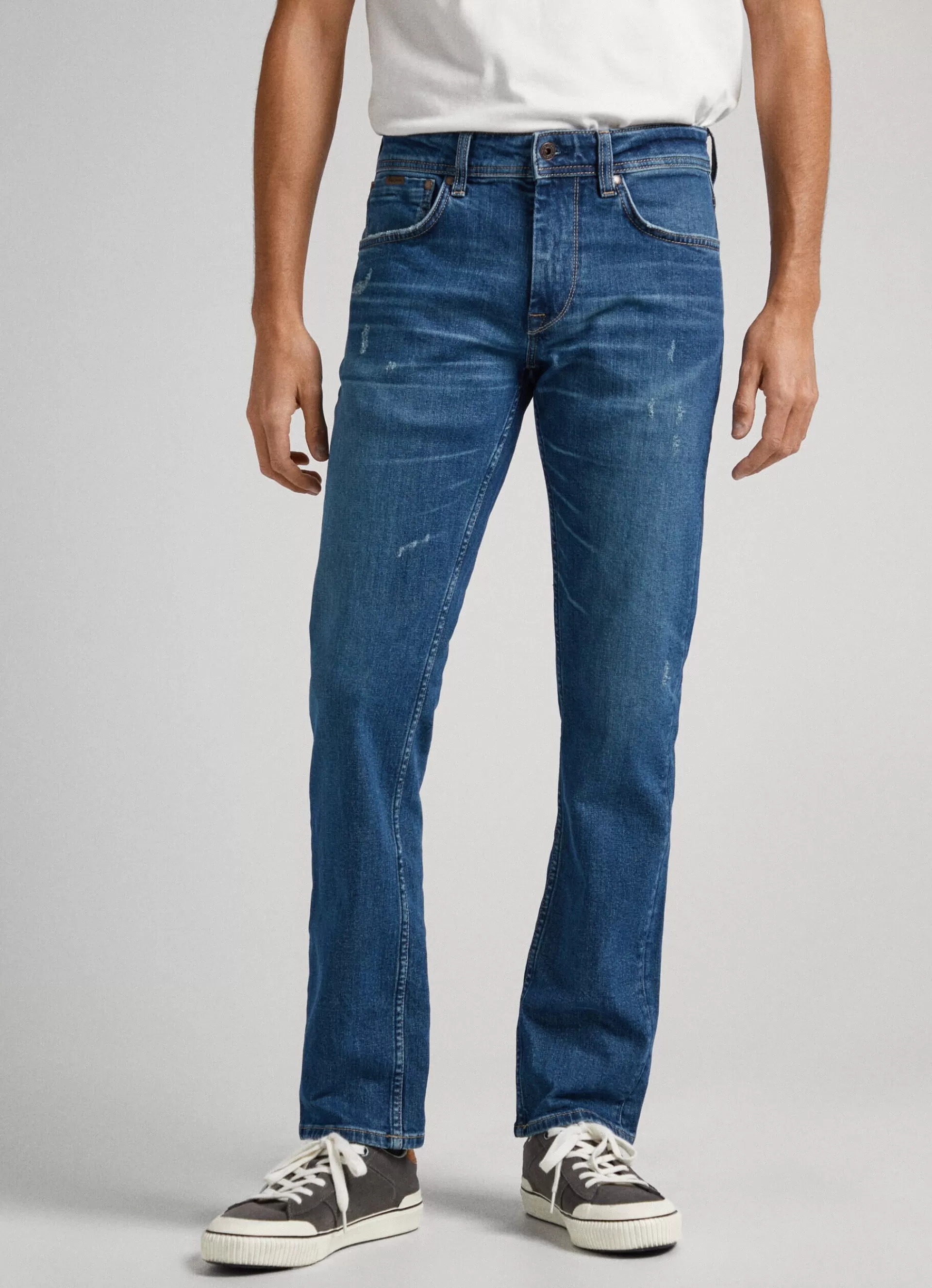 Regular | Straight*Men Pepe Jeans CASH REGULAR FIT MID-RISE JEANS Denim