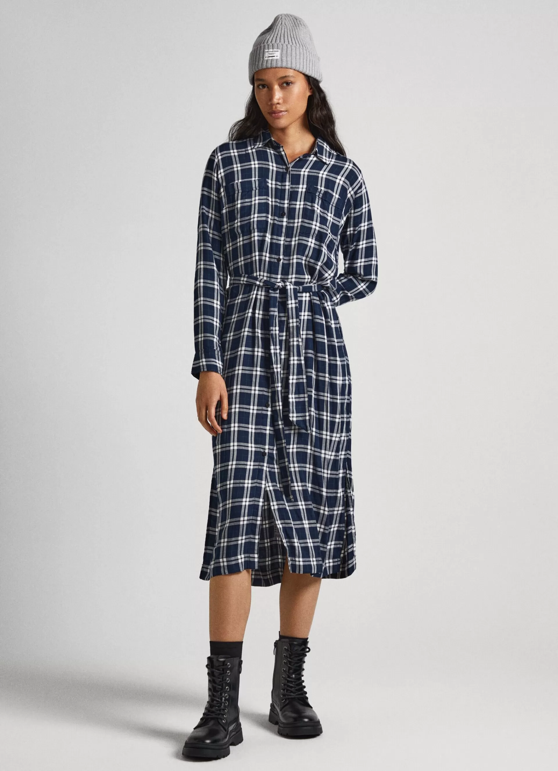 Dresses & Jumpsuits*Women Pepe Jeans CHECKED DRESS WITH BELT Multi