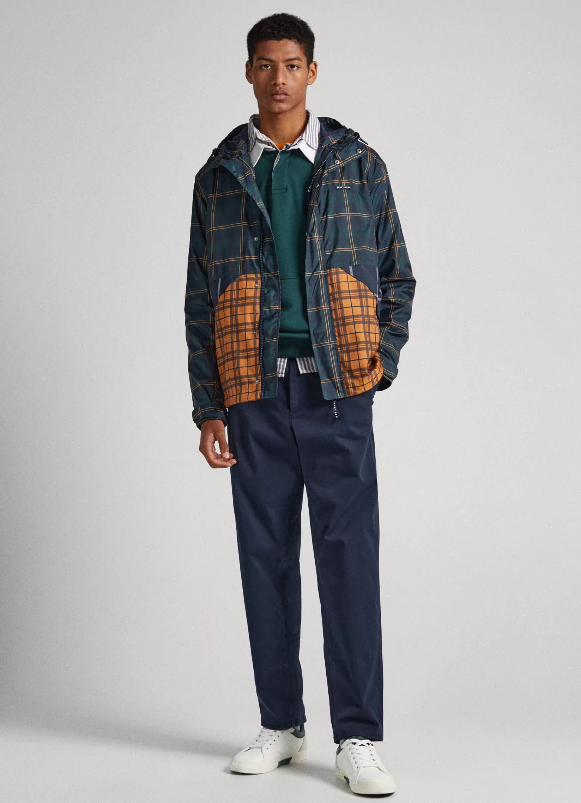 Coats & Jackets*Men Pepe Jeans CHECKED WATERPROOF ANORAK Multi