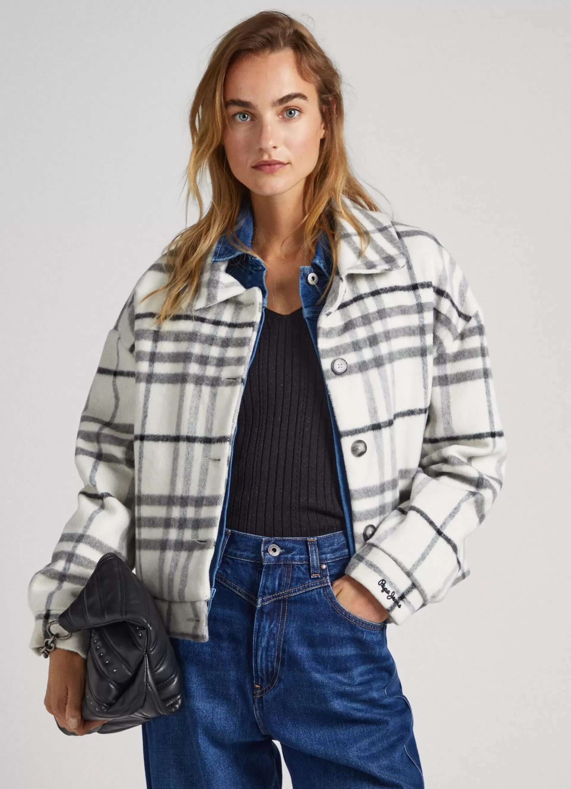 Coats & Jackets*Women Pepe Jeans CHECKED WOOL JACKET Multi