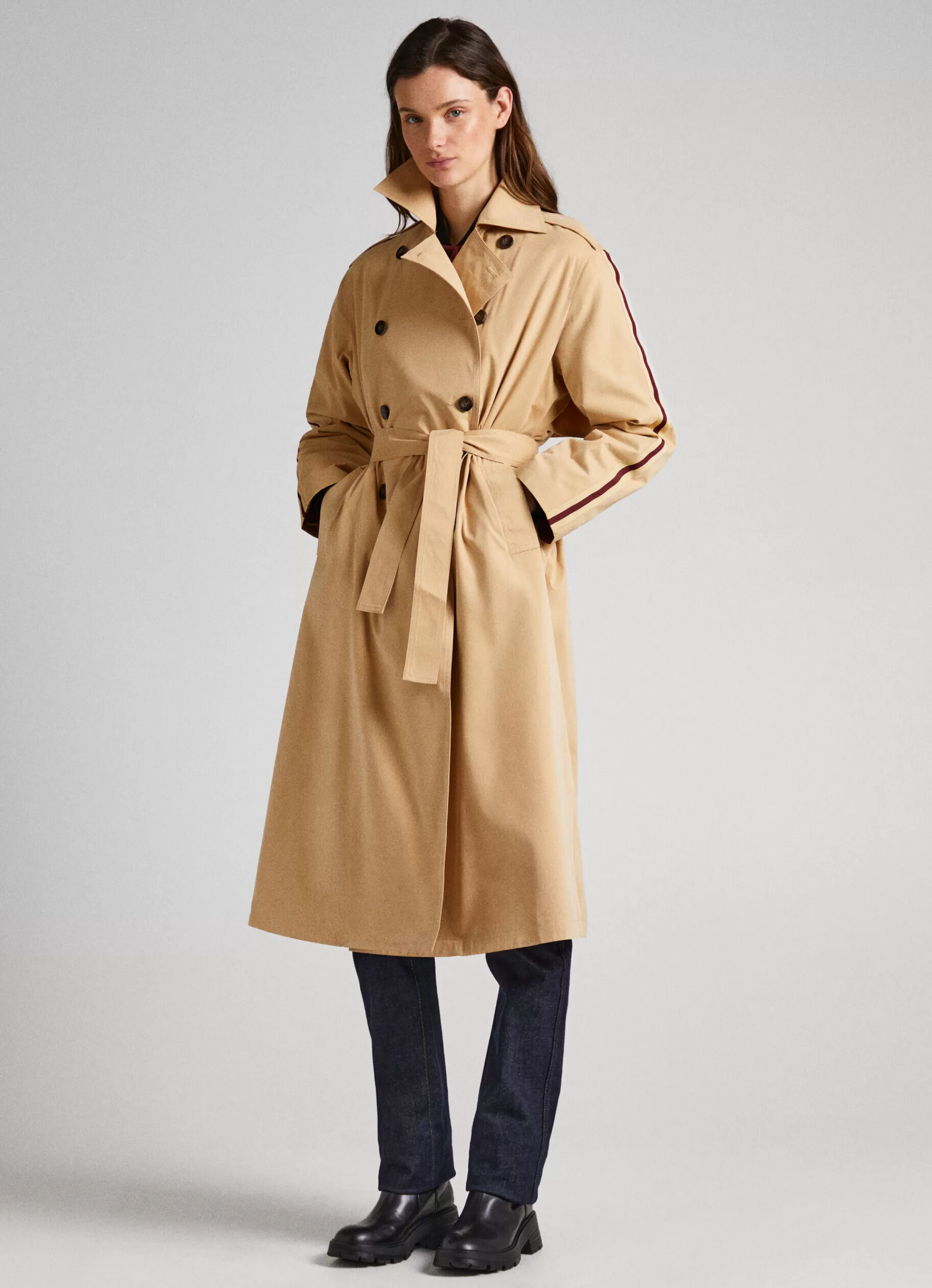 Coats & Jackets*Women Pepe Jeans CLASSIC RELAXED FIT TRENCH COAT Camel Beige