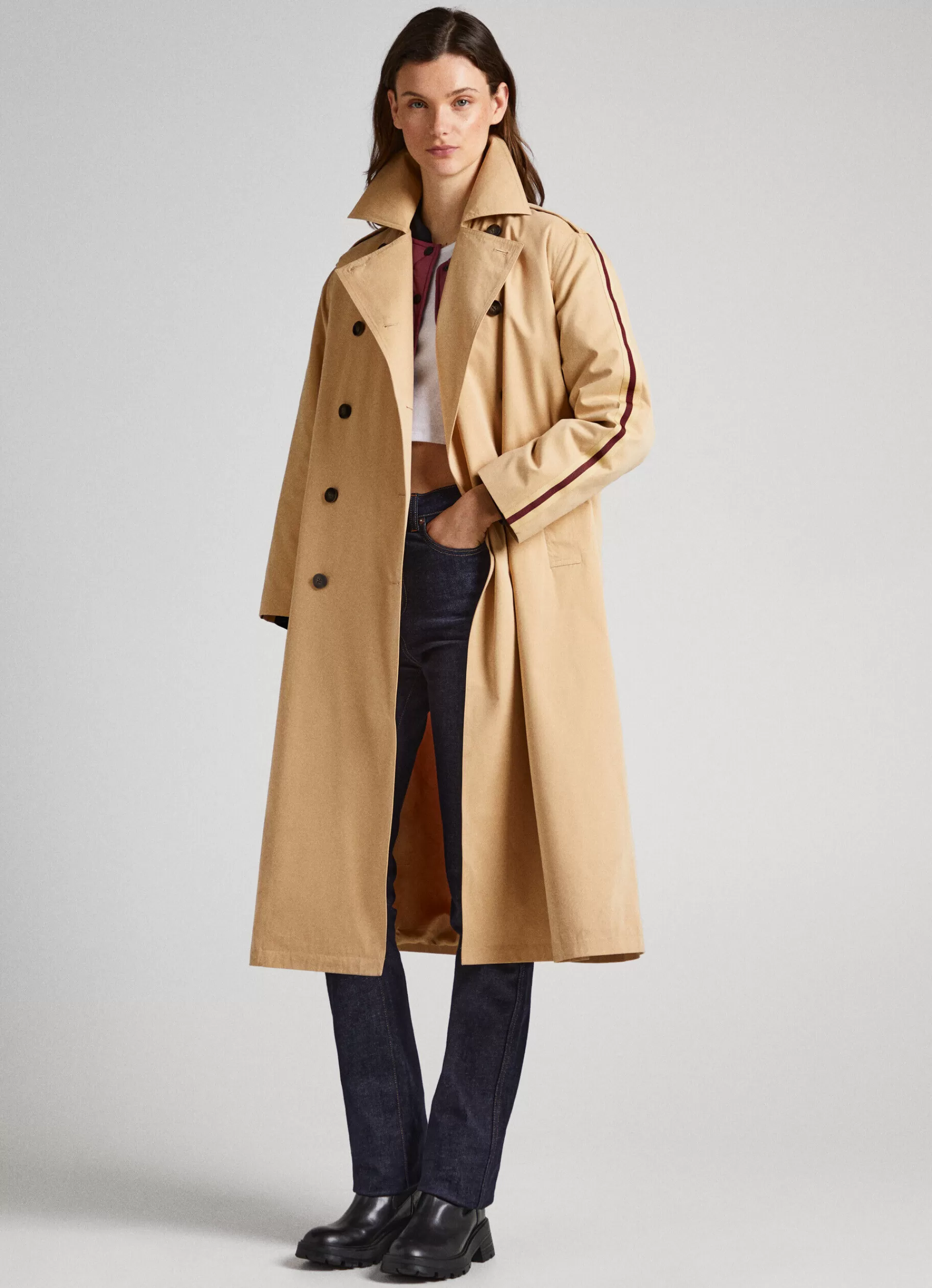 Coats & Jackets*Women Pepe Jeans CLASSIC RELAXED FIT TRENCH COAT Camel Beige