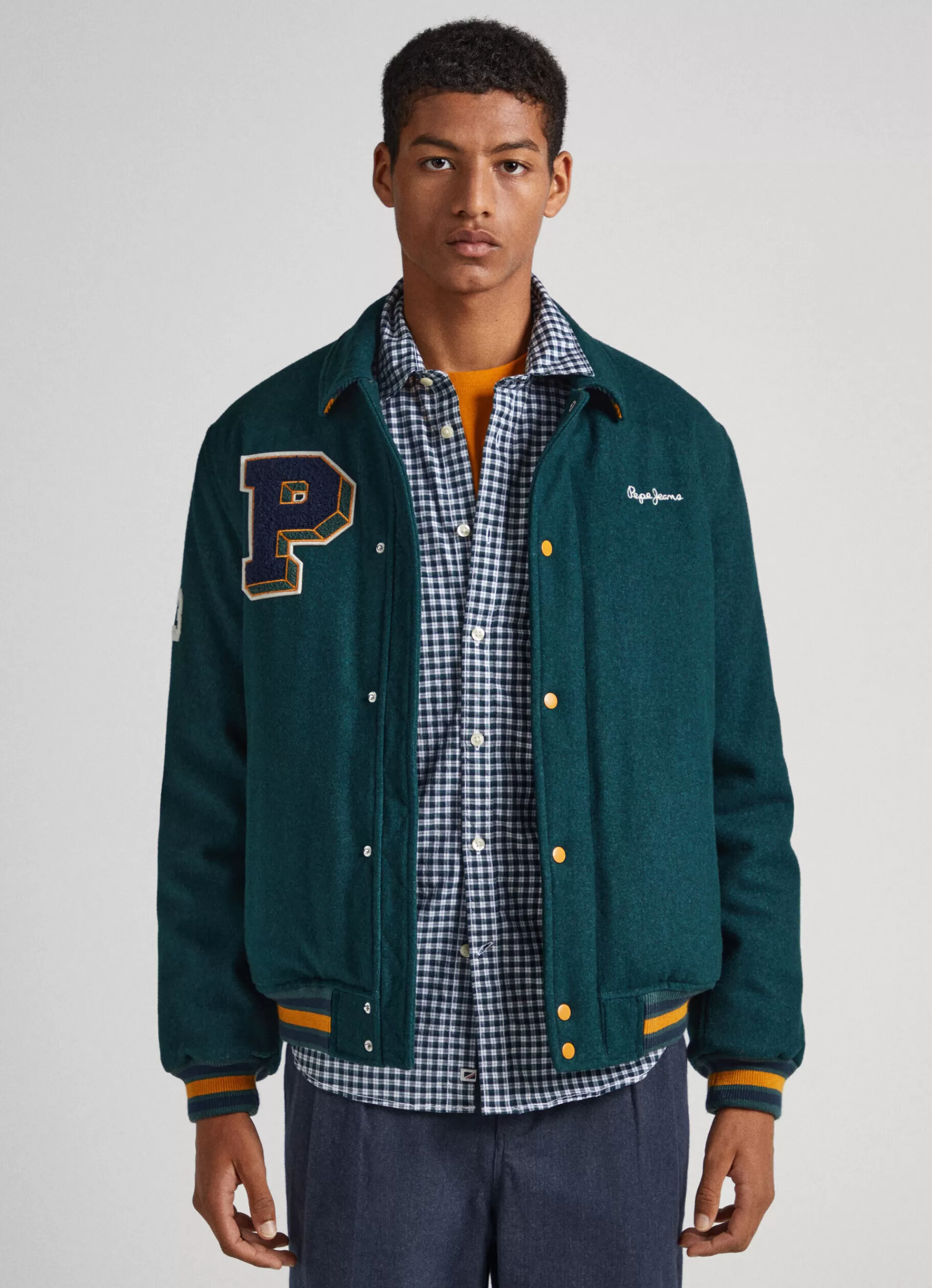 Coats & Jackets*Men Pepe Jeans COLLEGIATE BOMBER JACKET Regent Green