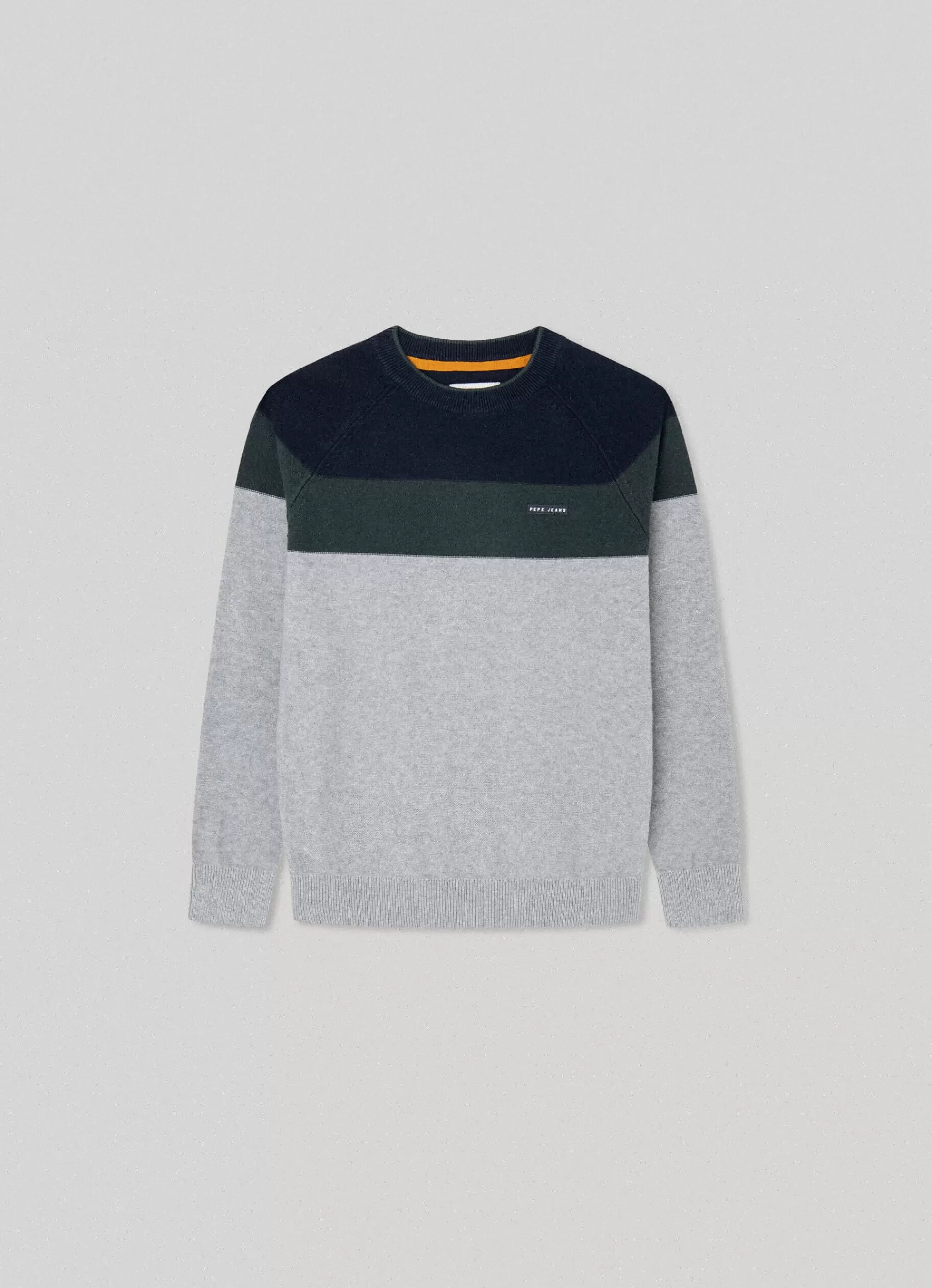 Sweats*KIDS Pepe Jeans COLOUR BLOCK SWEATSHIRT Marl Grey