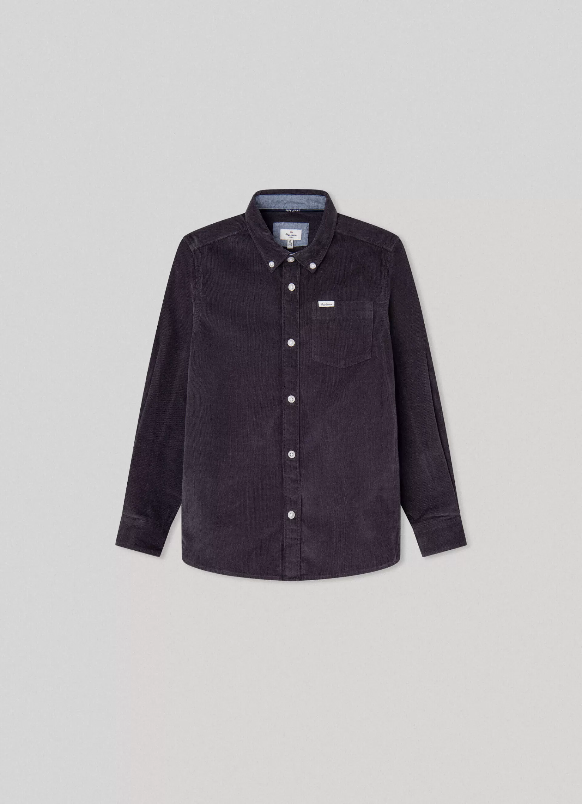 Polos & Shirts*KIDS Pepe Jeans CORDUROY COTTON SHIRT Washed Black