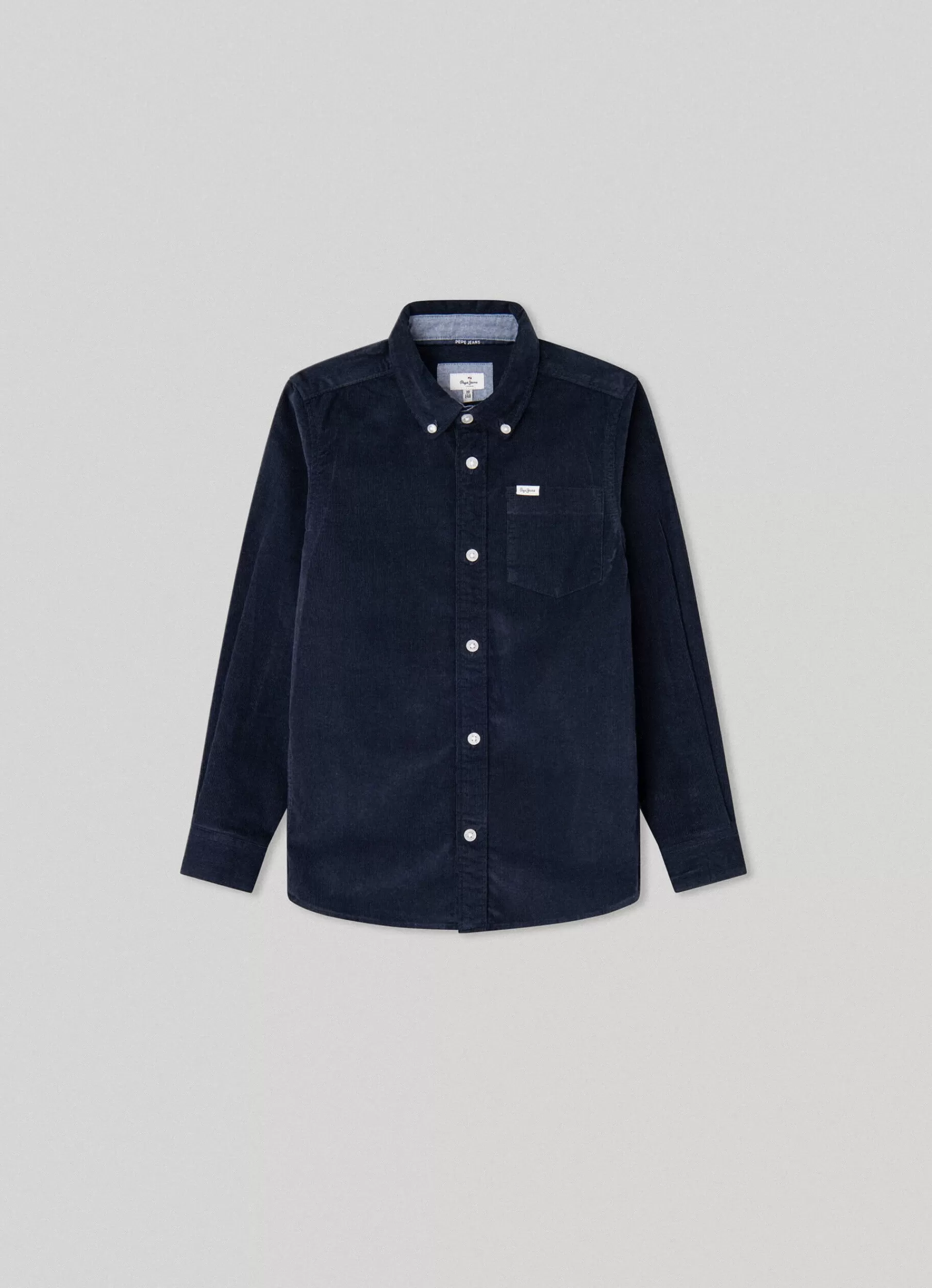 Polos & Shirts*KIDS Pepe Jeans CORDUROY COTTON SHIRT Dulwich Blue