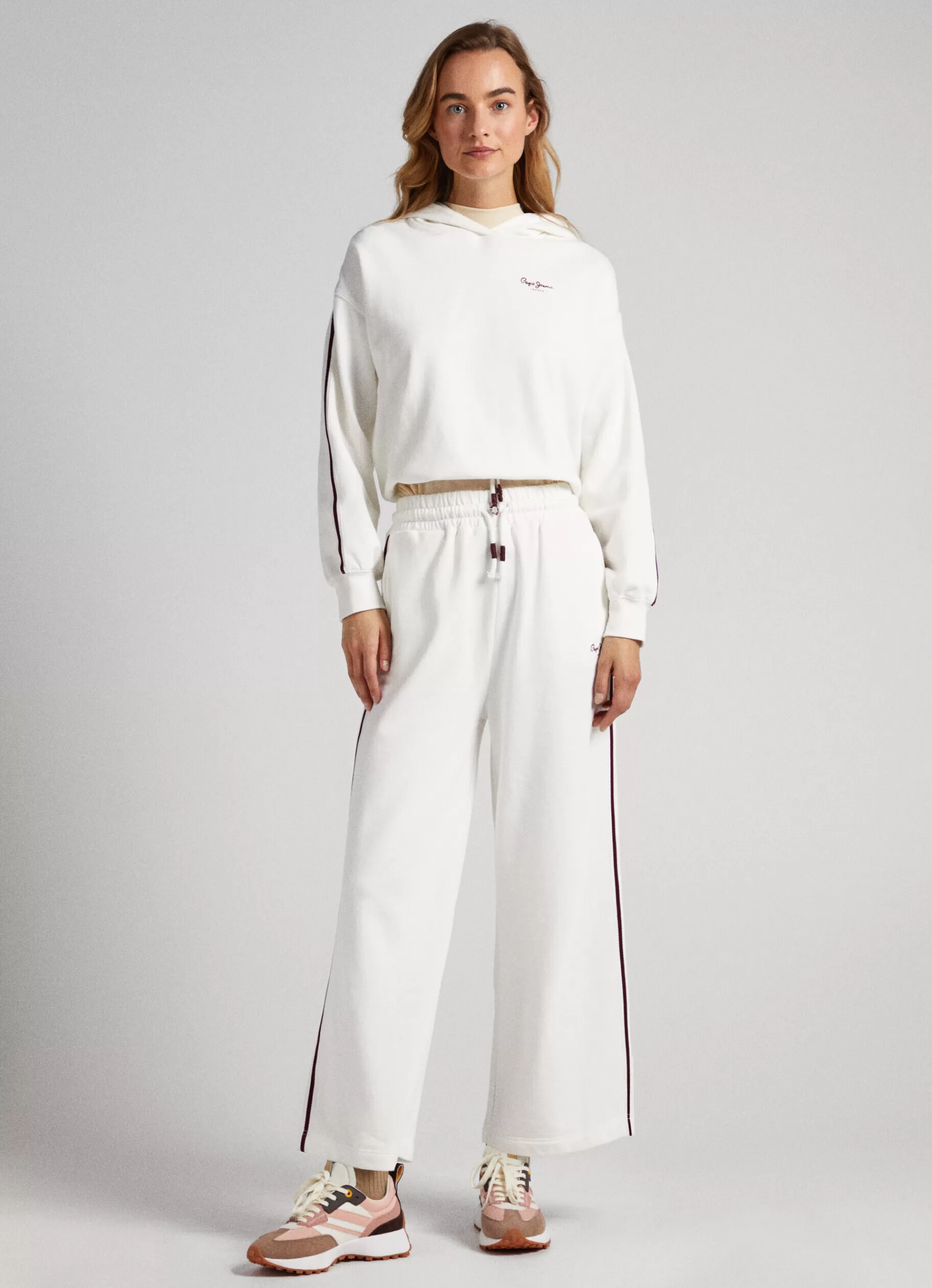 Pants | Knitwear*Women Pepe Jeans COTTON JOGGERS Mousse White