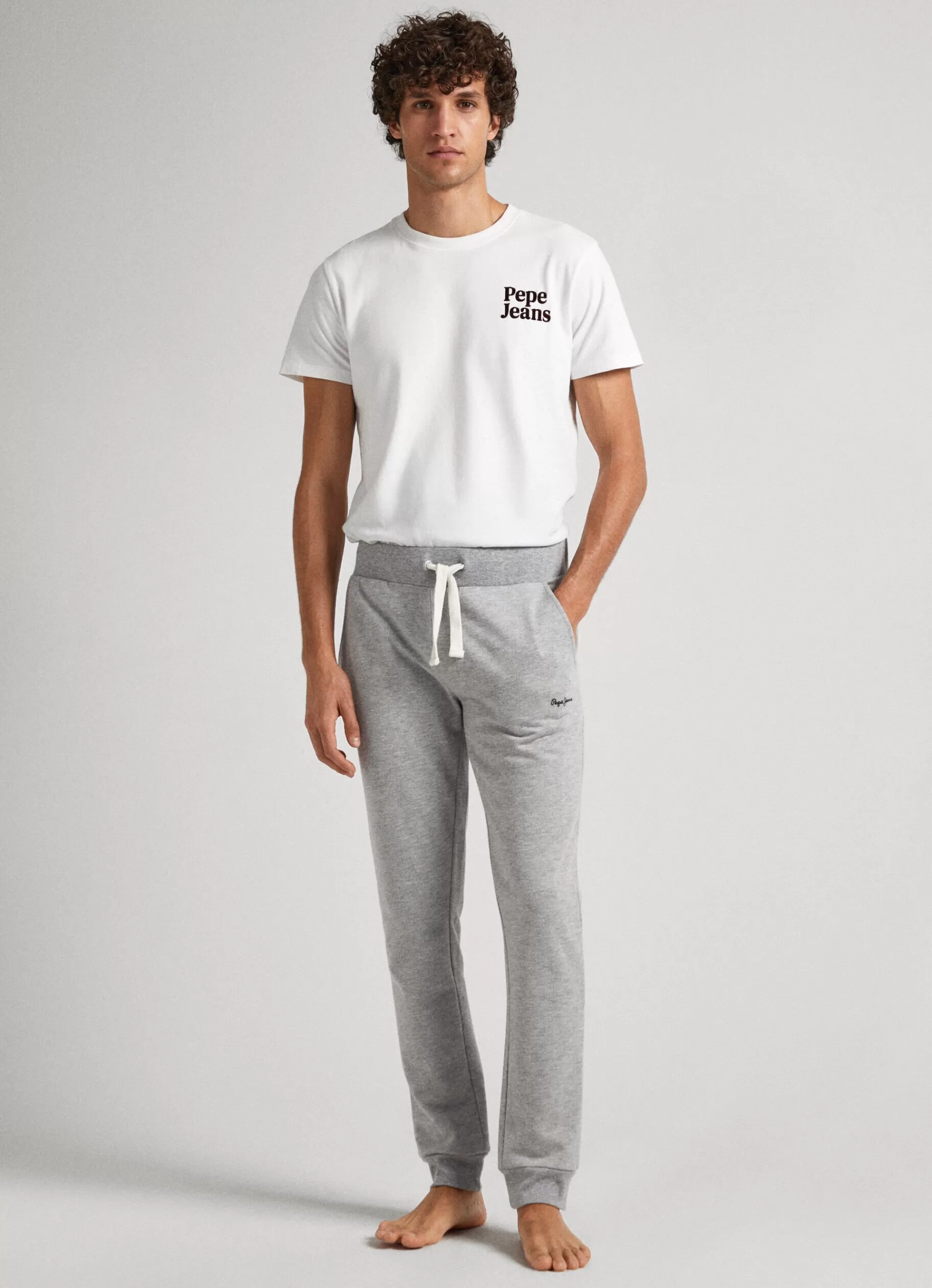 Underwear*Men Pepe Jeans COTTON TERRY TROUSERS WITH LOGO Marl Grey