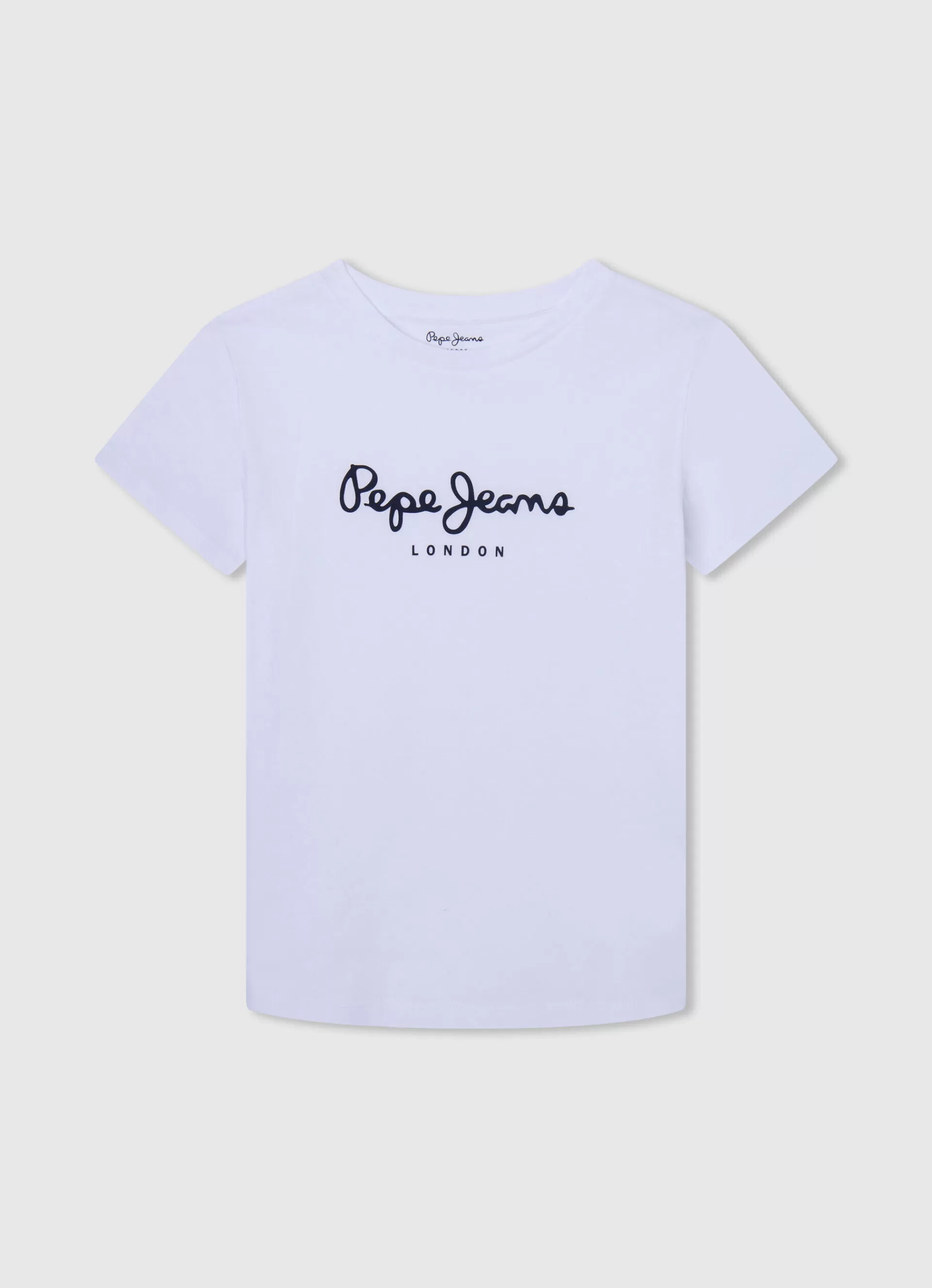 T-shirts*KIDS Pepe Jeans COTTON T-SHIRT WITH PRINTED LOGO White