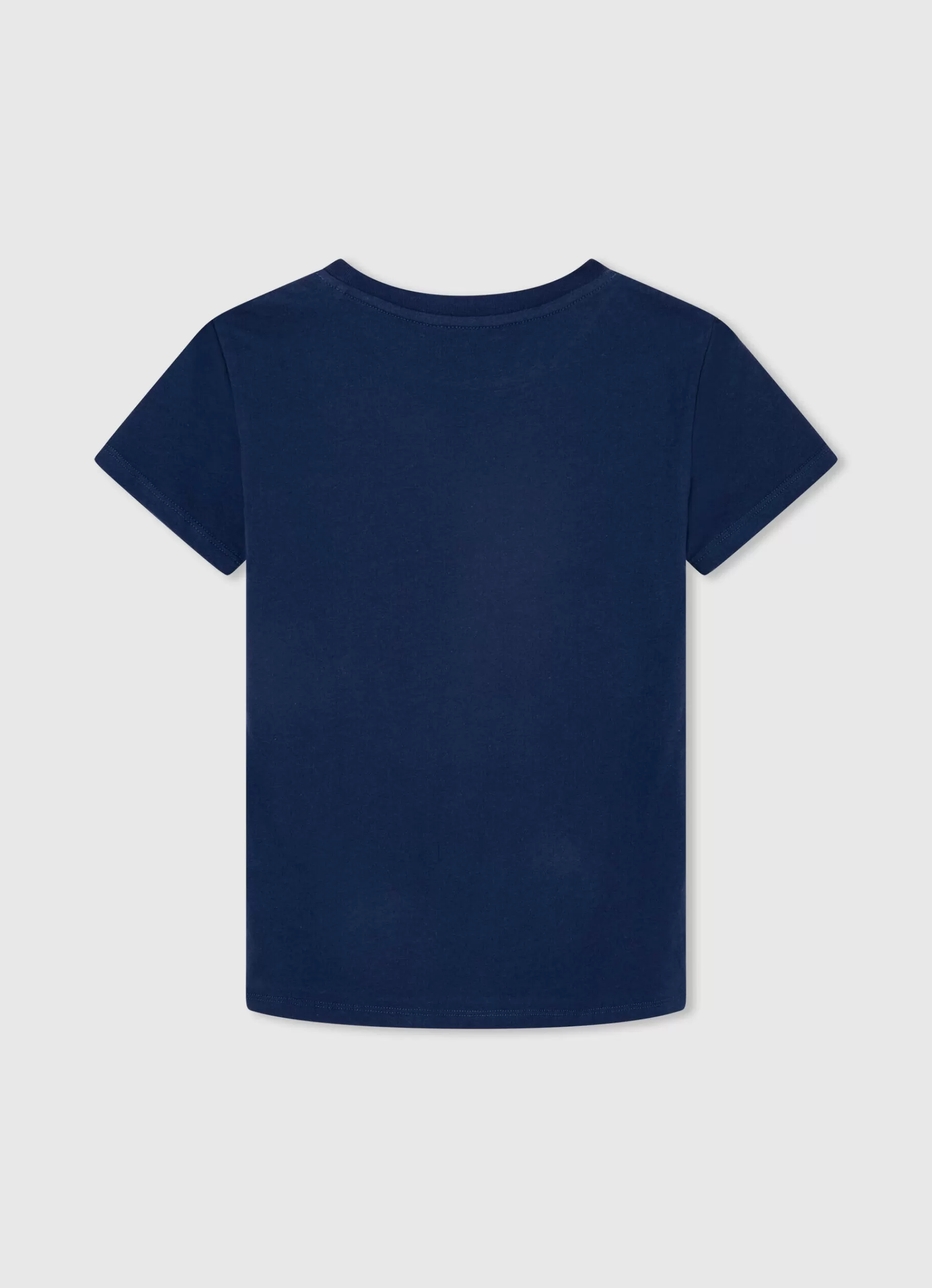 T-shirts*KIDS Pepe Jeans COTTON T-SHIRT WITH PRINTED LOGO Navy