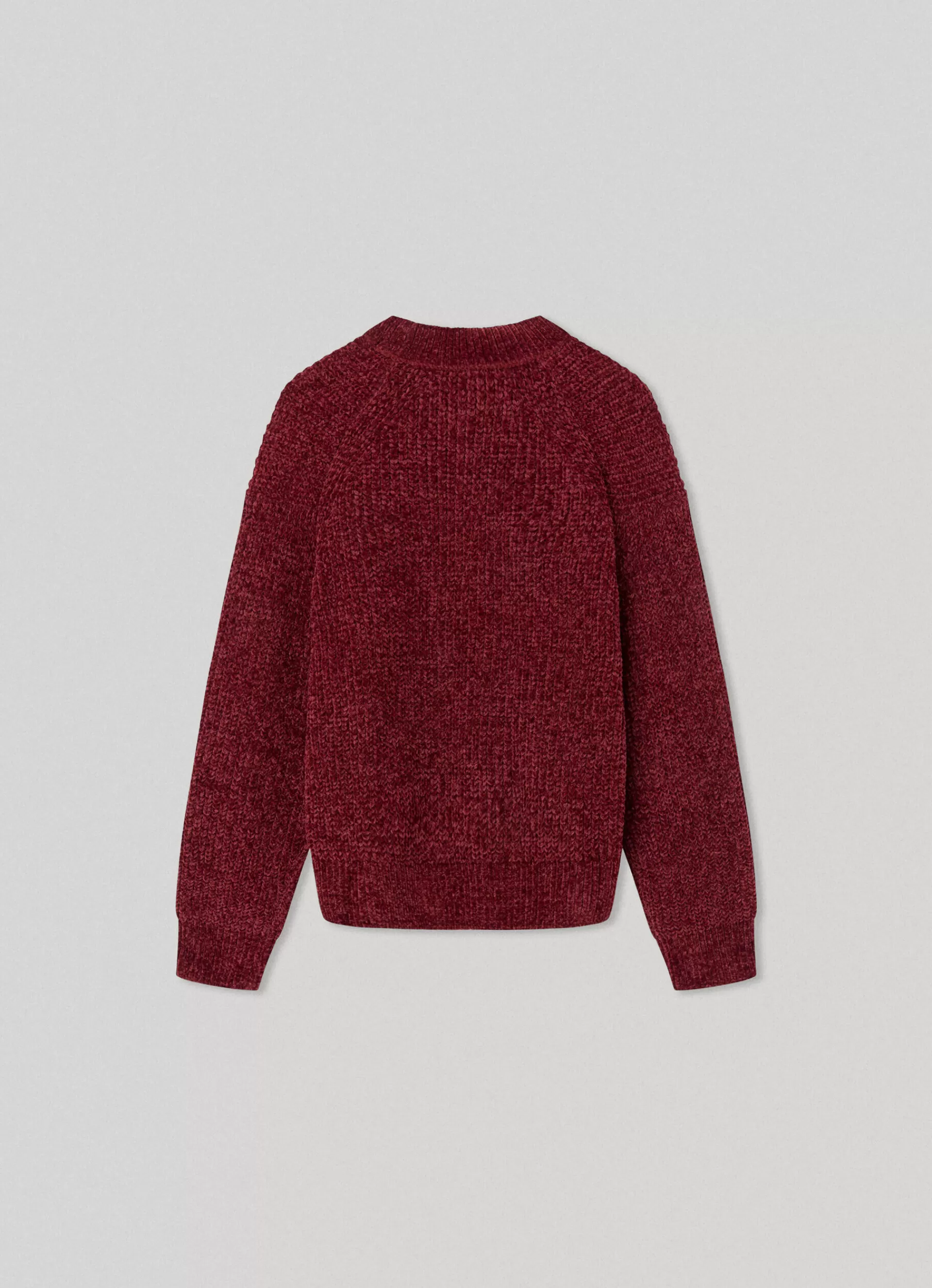 Sweats & Knits*KIDS Pepe Jeans CREW NECK CHENILLE KNIT Burgundy Red