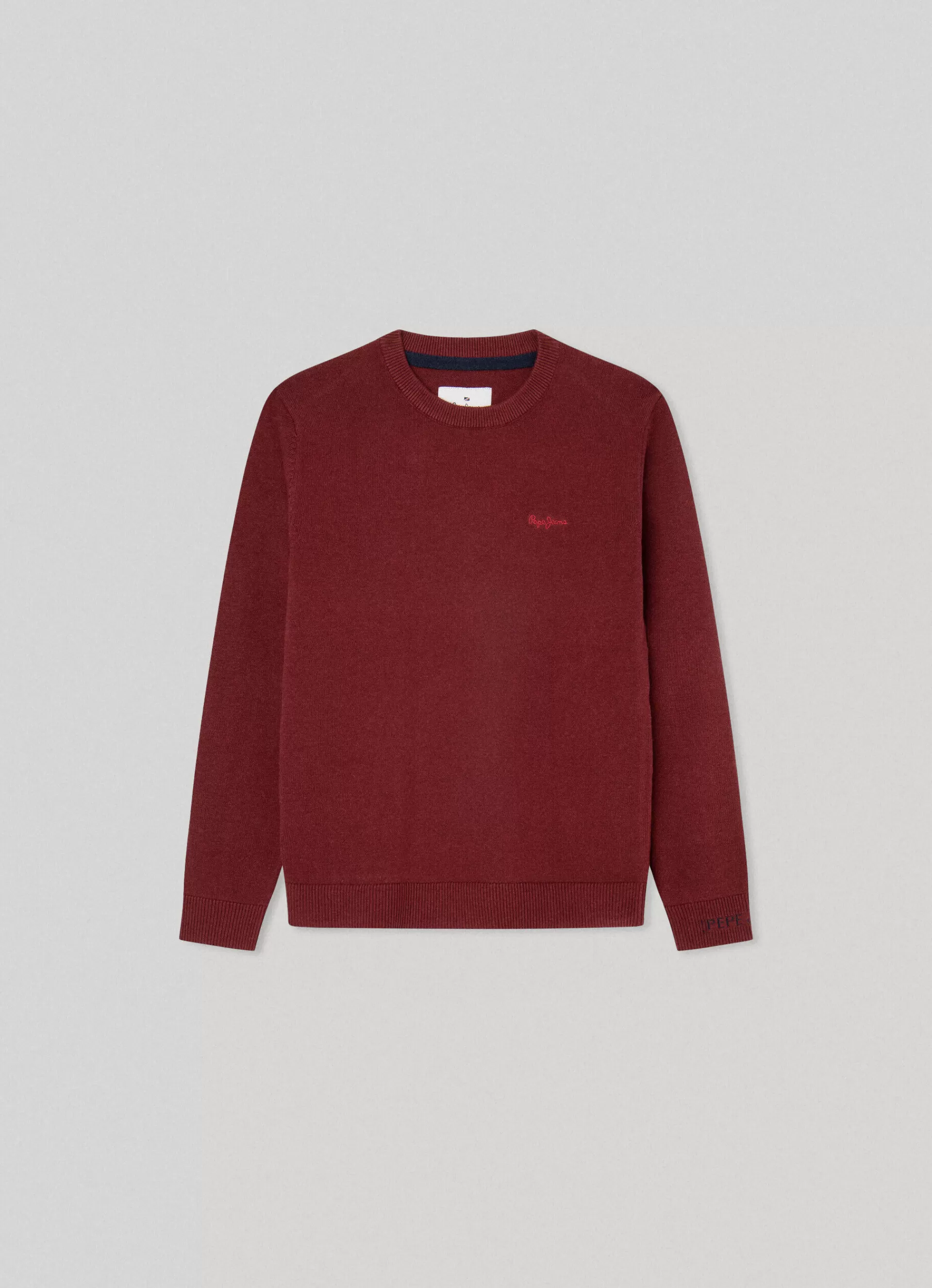 Sweats*KIDS Pepe Jeans CREW NECK COTTON KNIT Burgundy Red