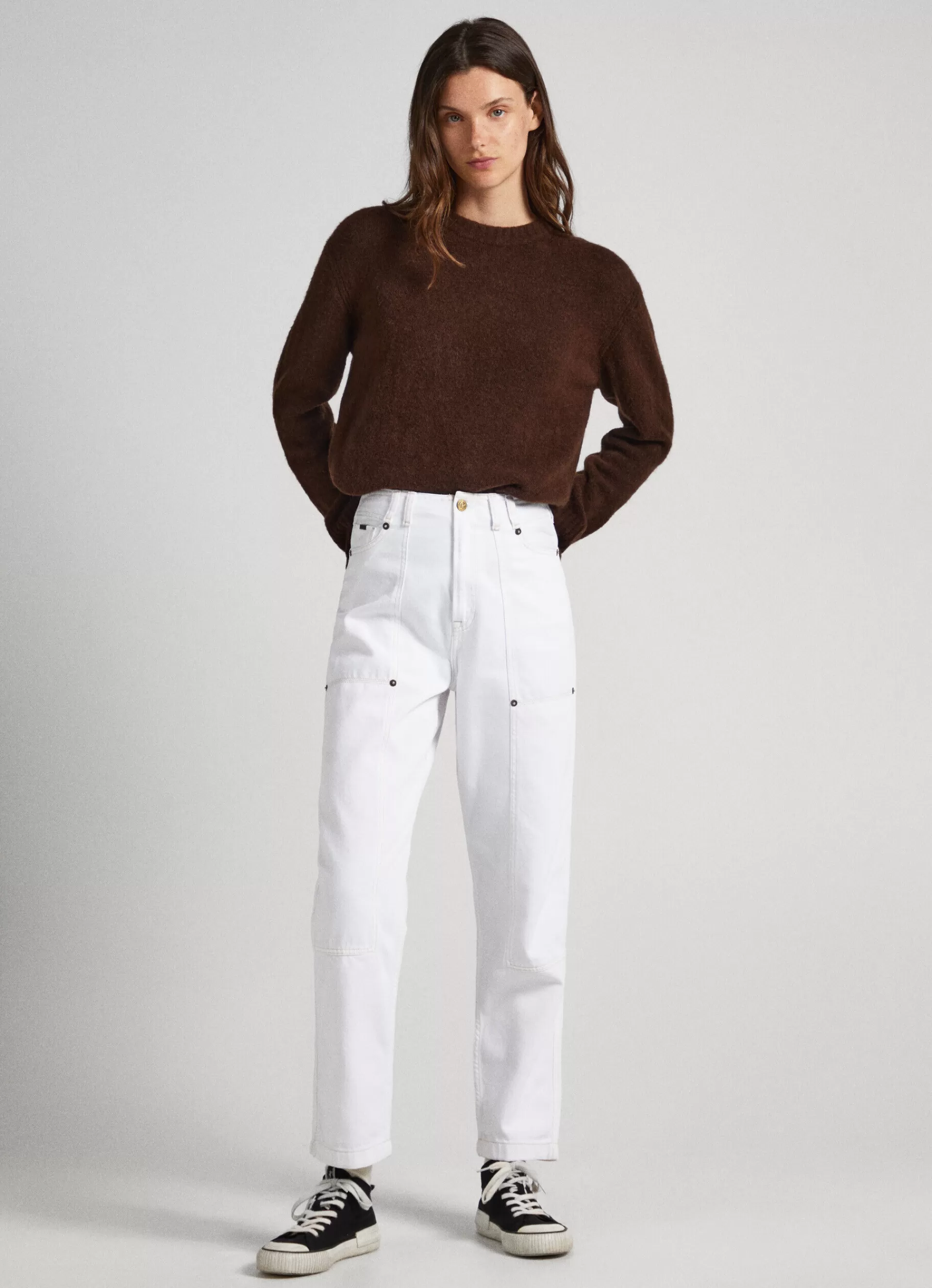 Sweaters & Cardigans | Knitwear*Women Pepe Jeans CREW NECK KNIT Trail Brown