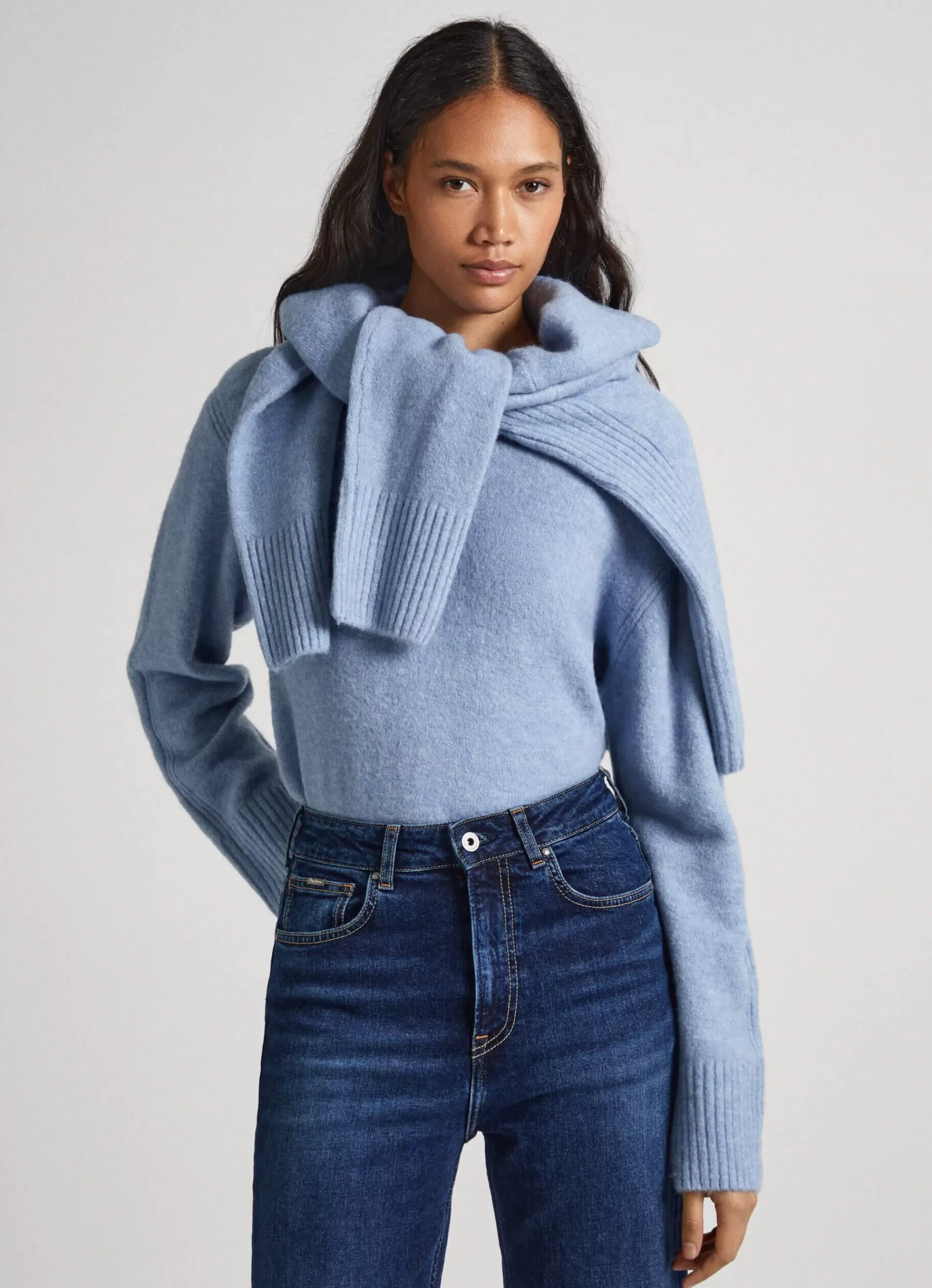 Sweaters & Cardigans | Knitwear*Women Pepe Jeans CREW NECK KNIT Steel Blue