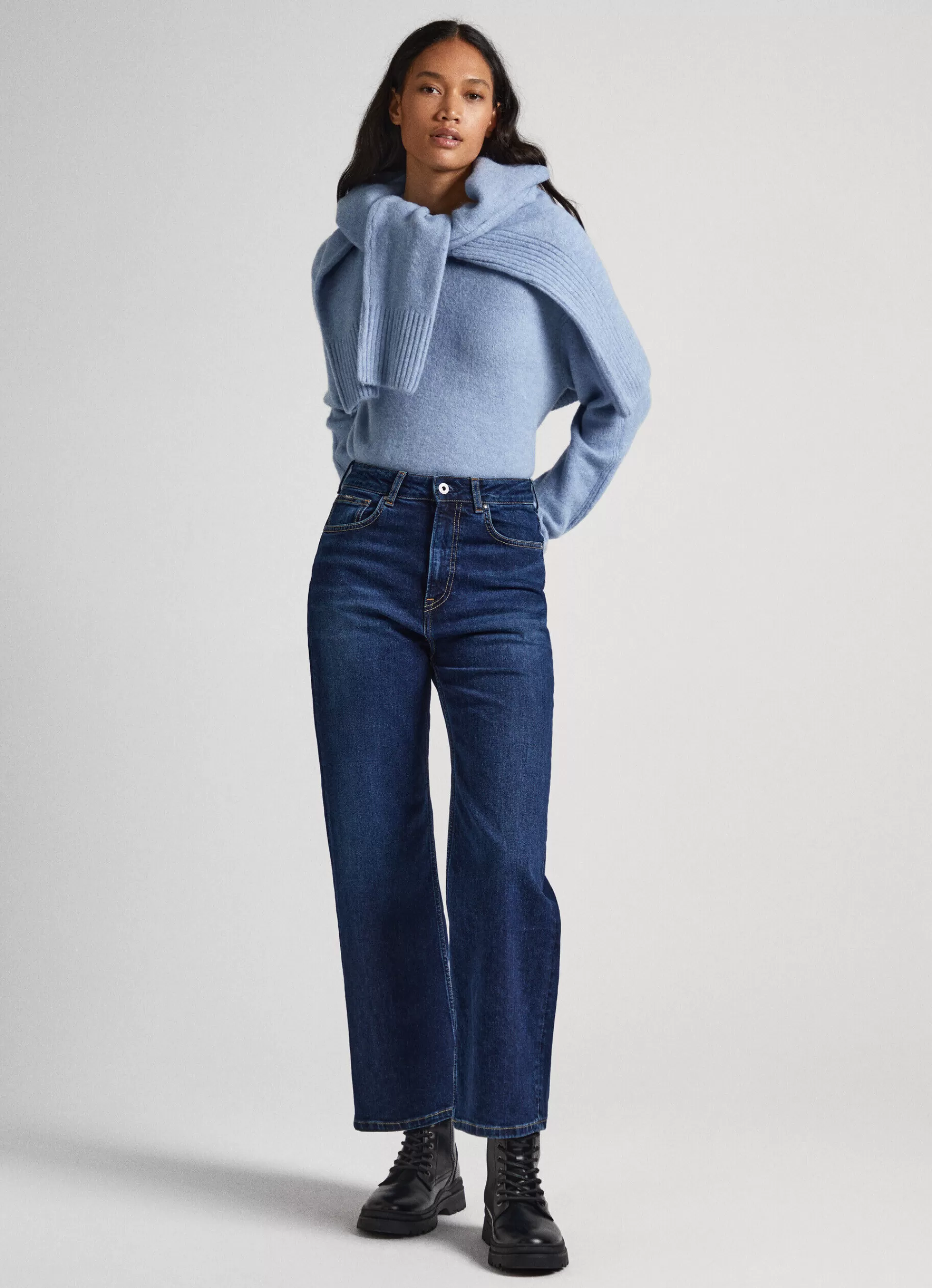 Sweaters & Cardigans | Knitwear*Women Pepe Jeans CREW NECK KNIT Steel Blue