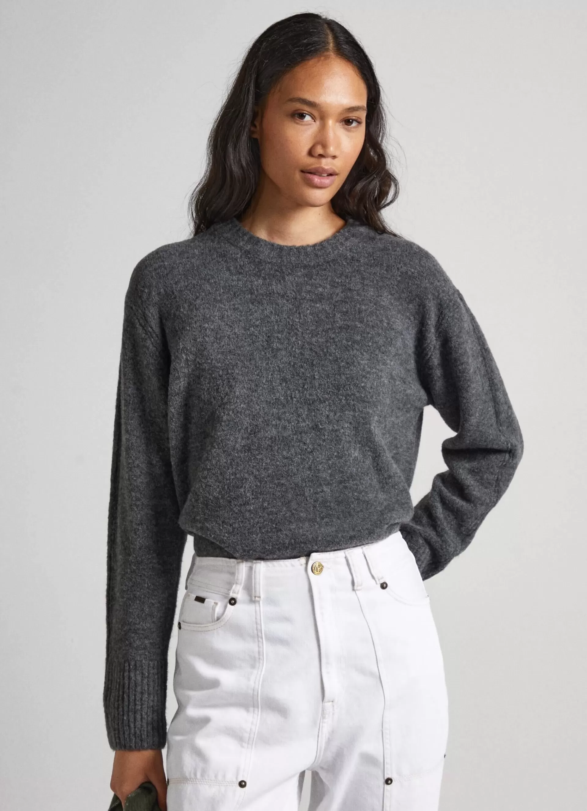 Sweaters & Cardigans | Knitwear*Women Pepe Jeans CREW NECK KNIT Dark Grey