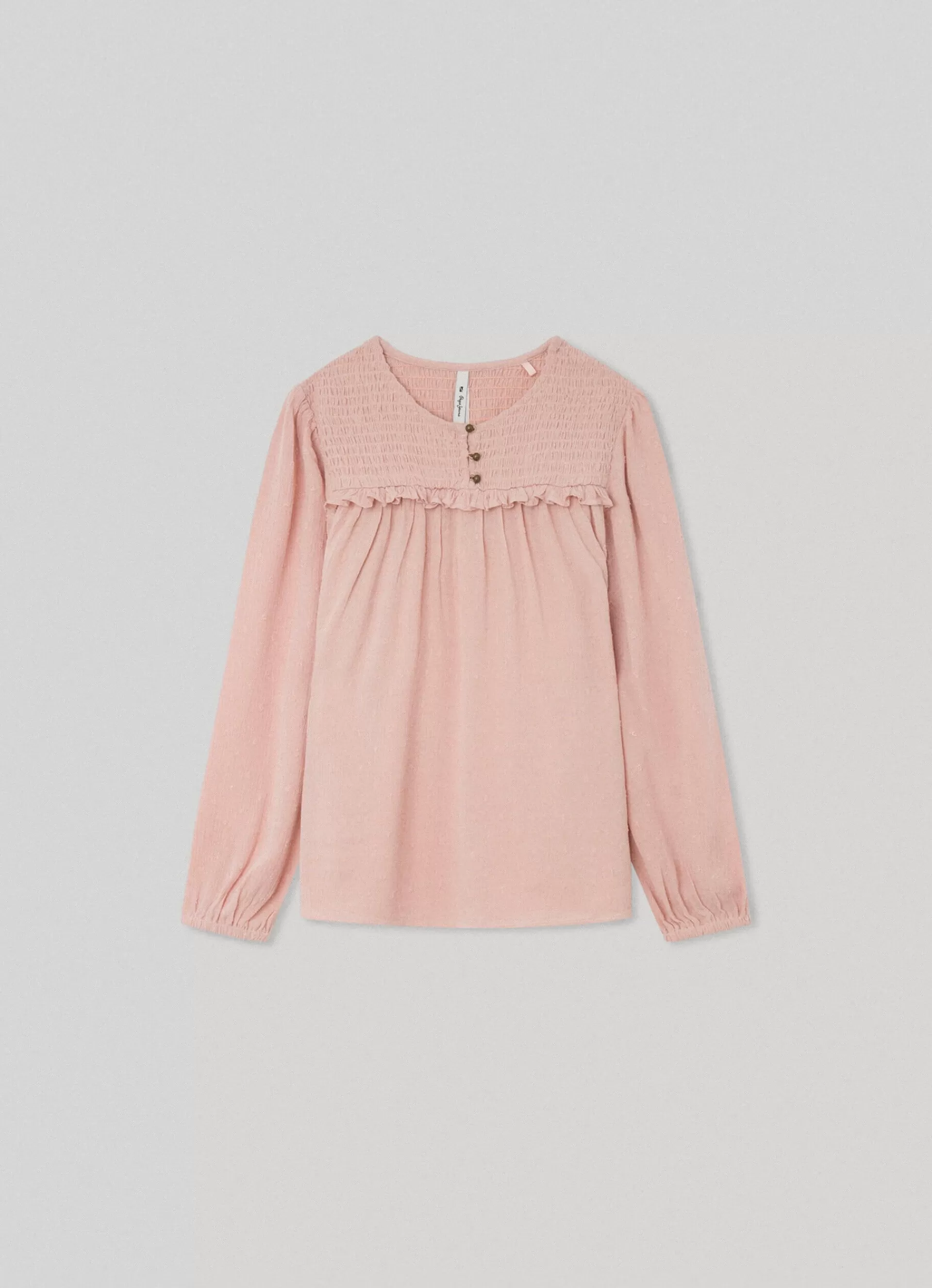 Shirts & T-shirts*KIDS Pepe Jeans CRINKLE DETAIL BLOUSE Ash Rose Pink