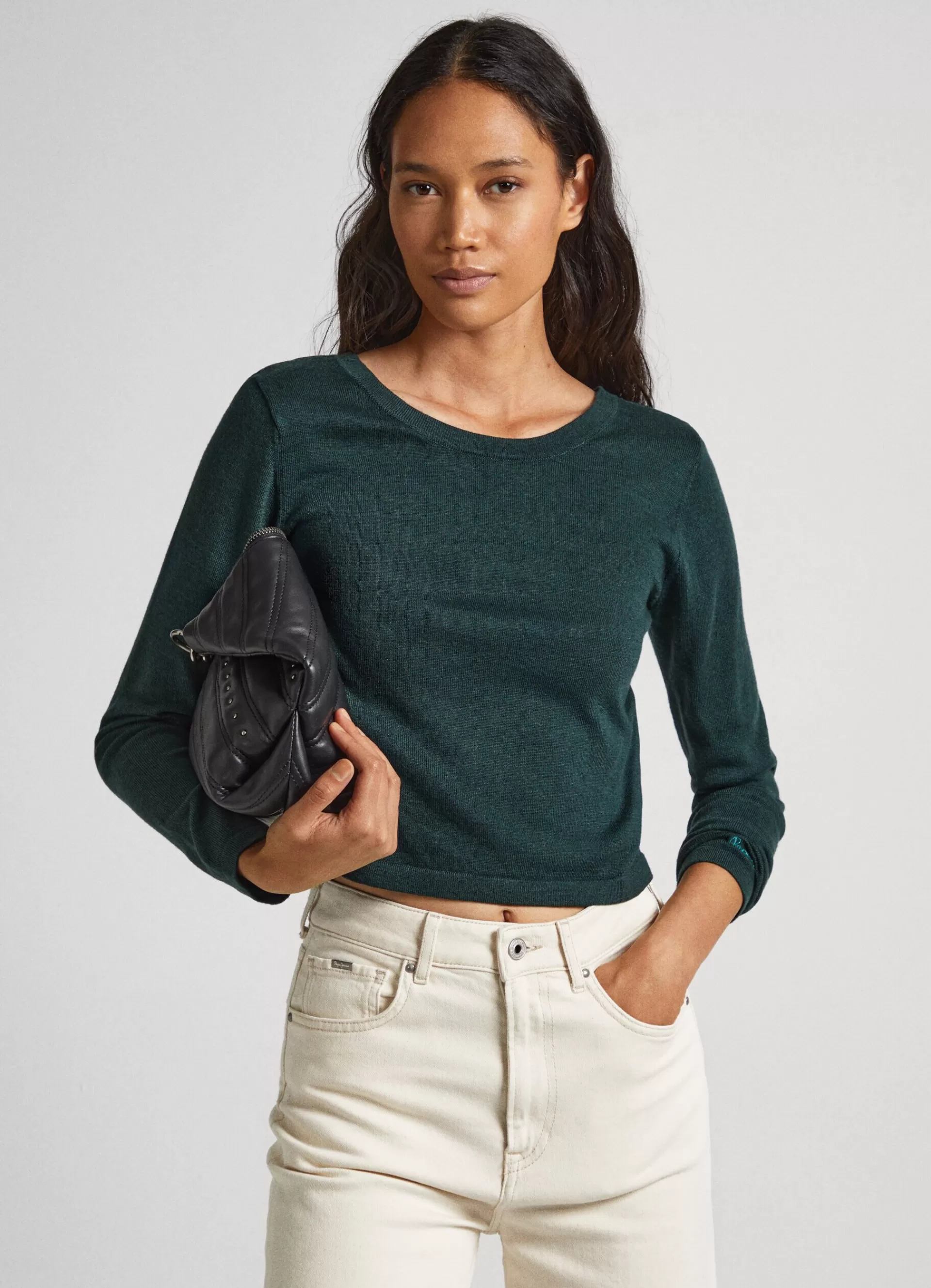 Sweaters & Cardigans | Knitwear*Women Pepe Jeans CROPPED FIT KNIT TOP Regent Green