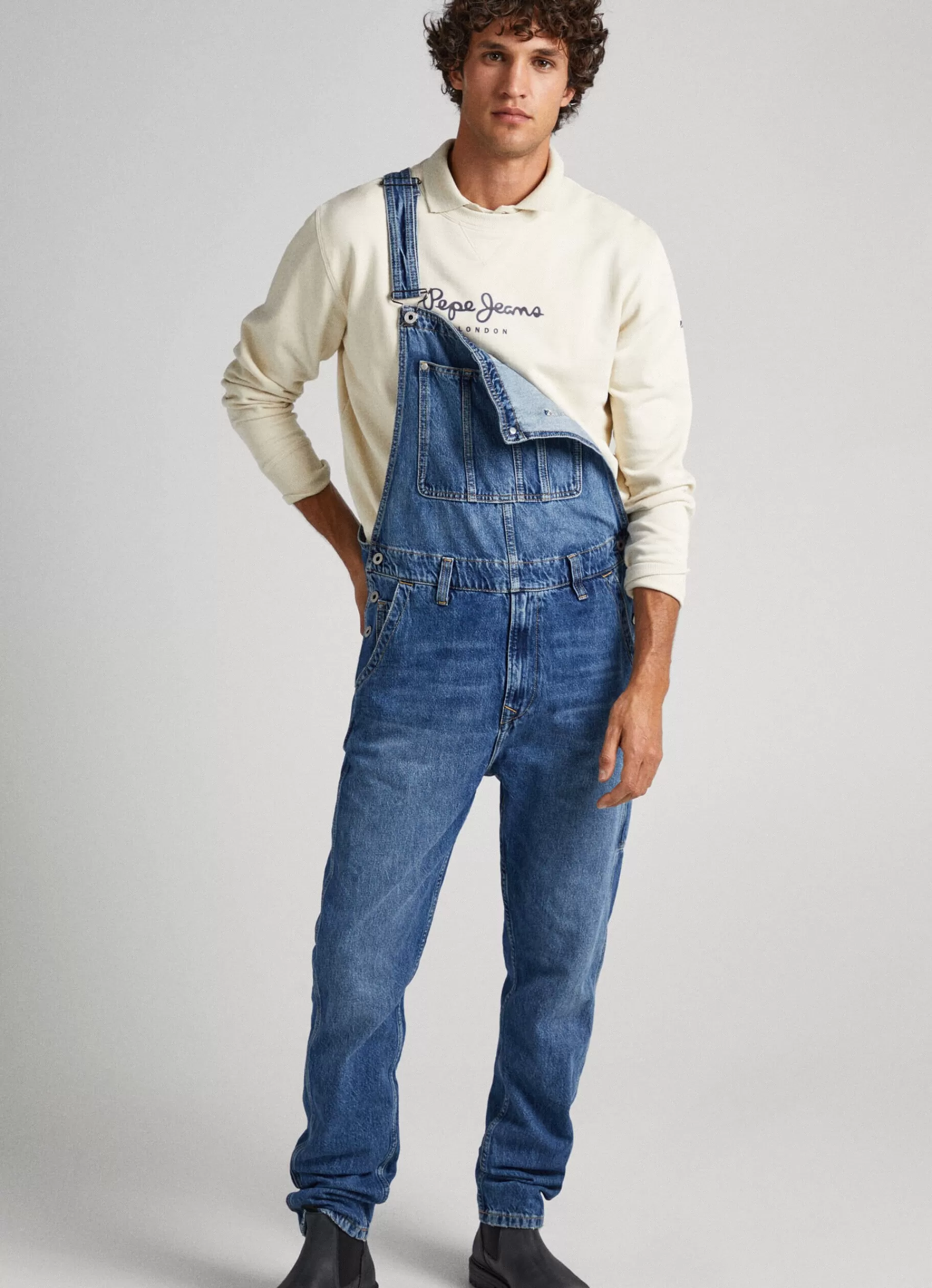 Jeans*Men Pepe Jeans LOOSE FIT DUNGAREES Denim