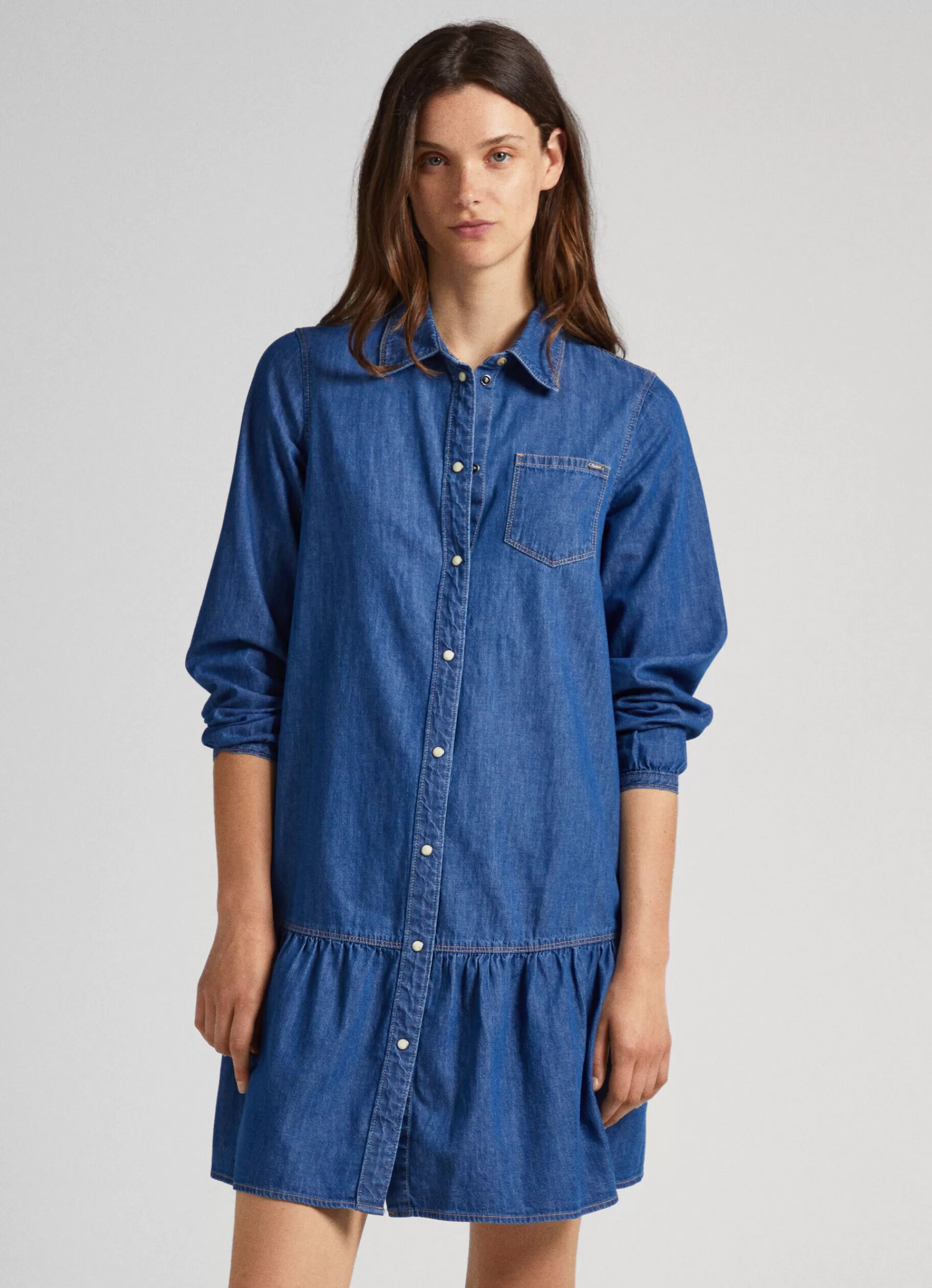 Dresses & Jumpsuits*Women Pepe Jeans SHIRT DRESS Denim