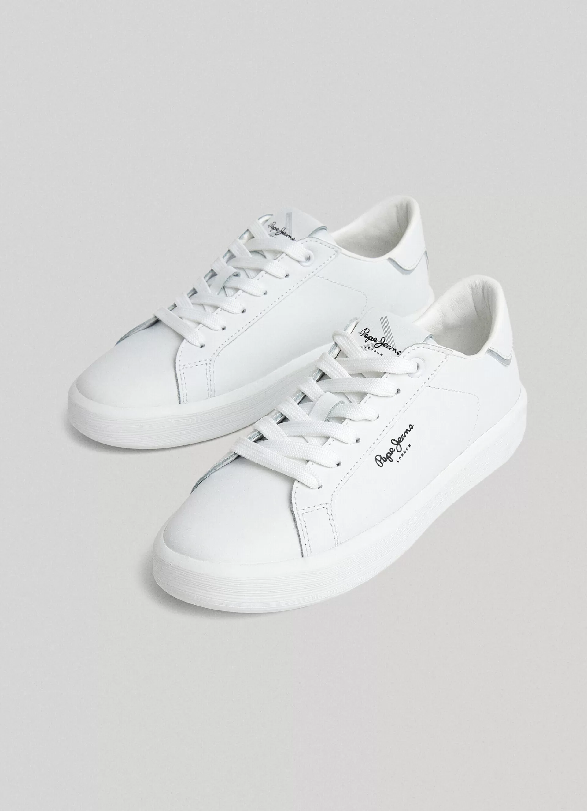 Sneakers*Women Pepe Jeans DOBBIE BASS LEATHER TRAINERS White